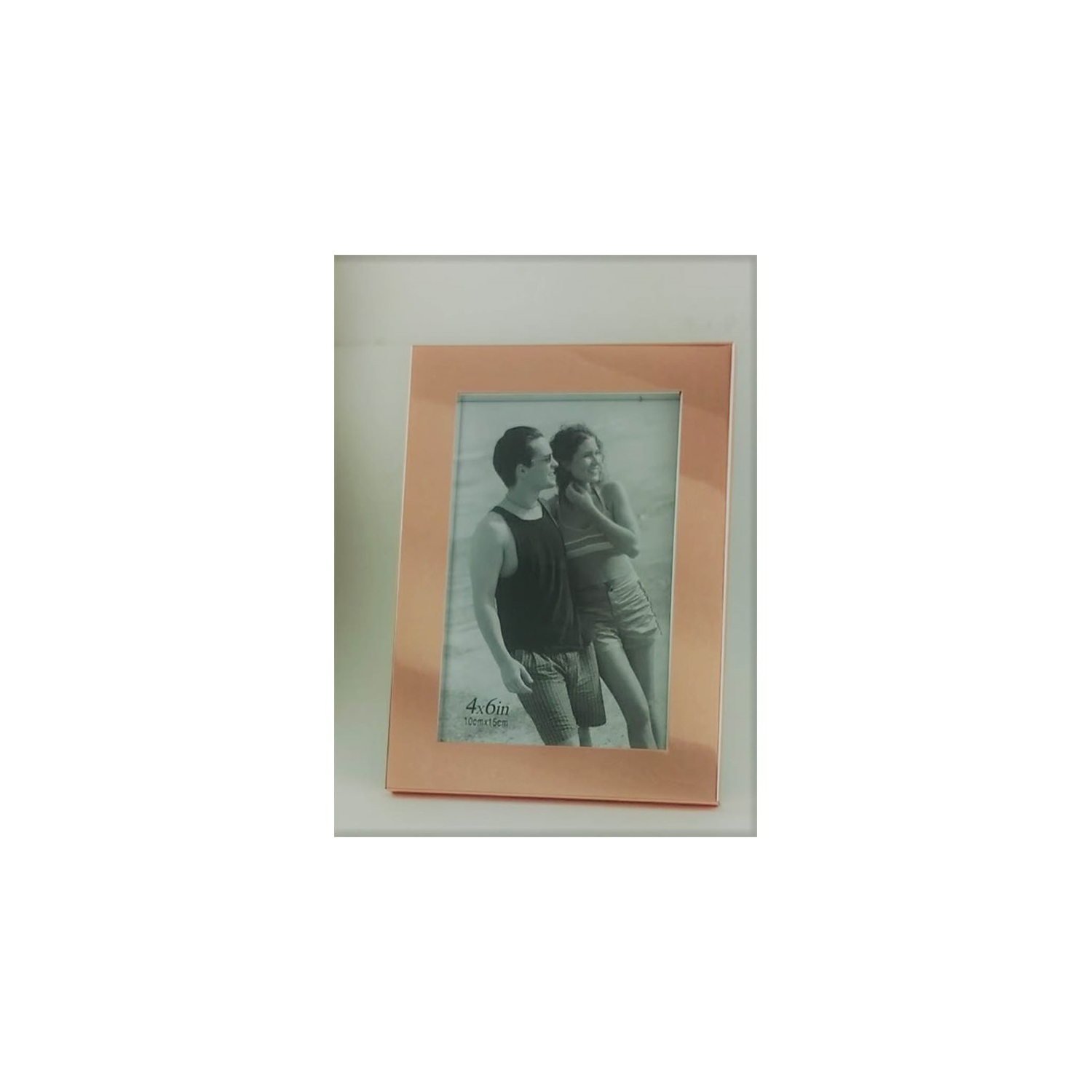 Jiallo 4x6" Elegant and Modern Stainless Steel Frame in Copper Tone