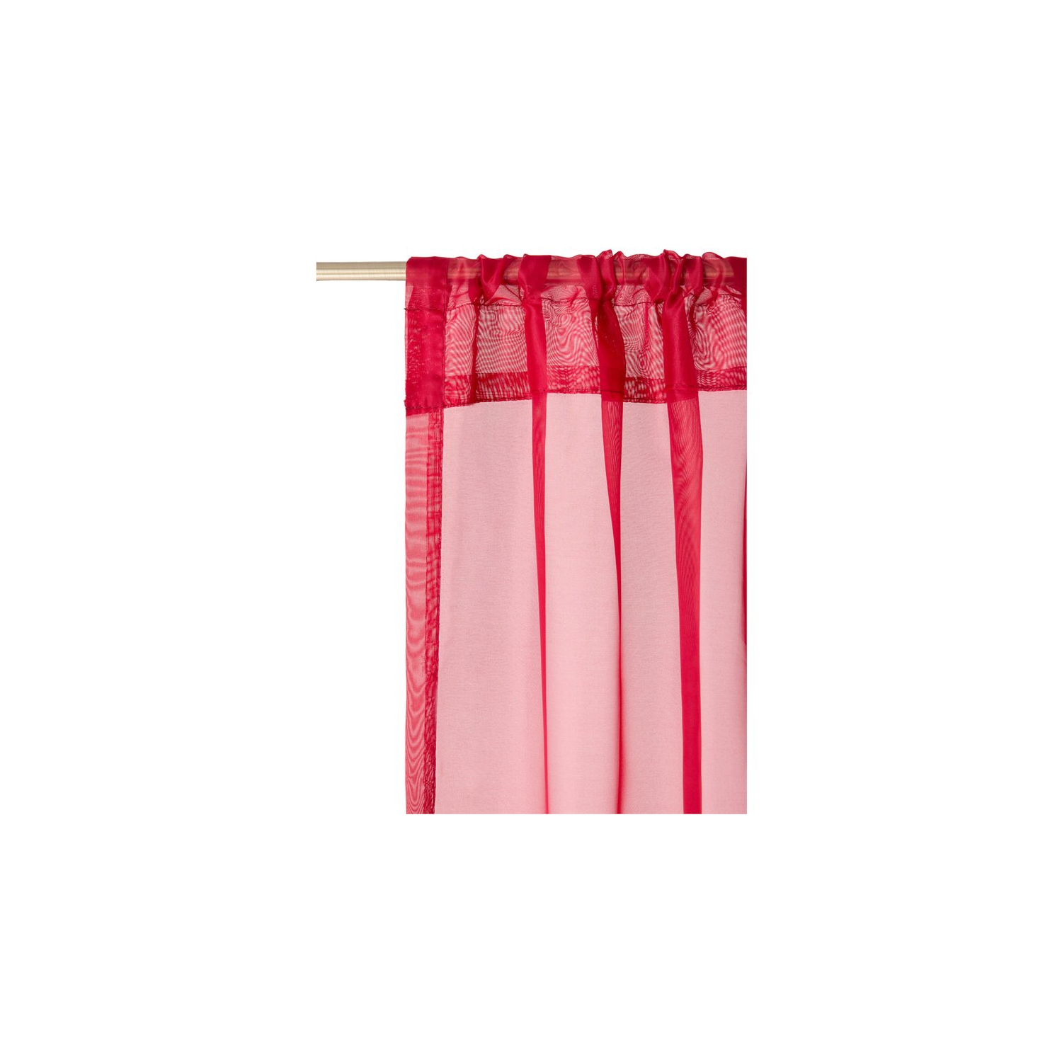 Safdie & Co. Wrinkle Free Curtain Sheer 86"L in Tango Red