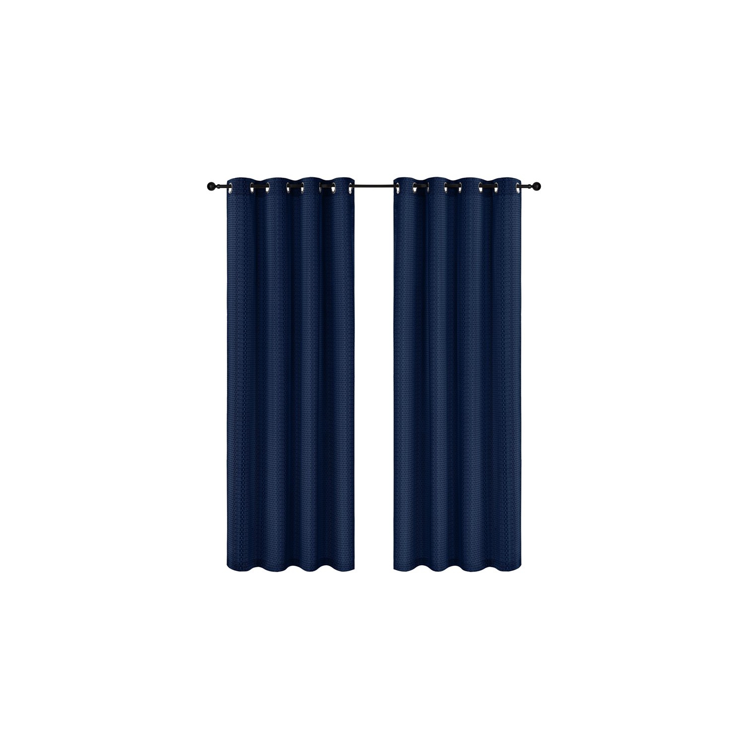 Safdie & Co. Wrinkle Free Curtain Jacquard Holli 84"L in Navy