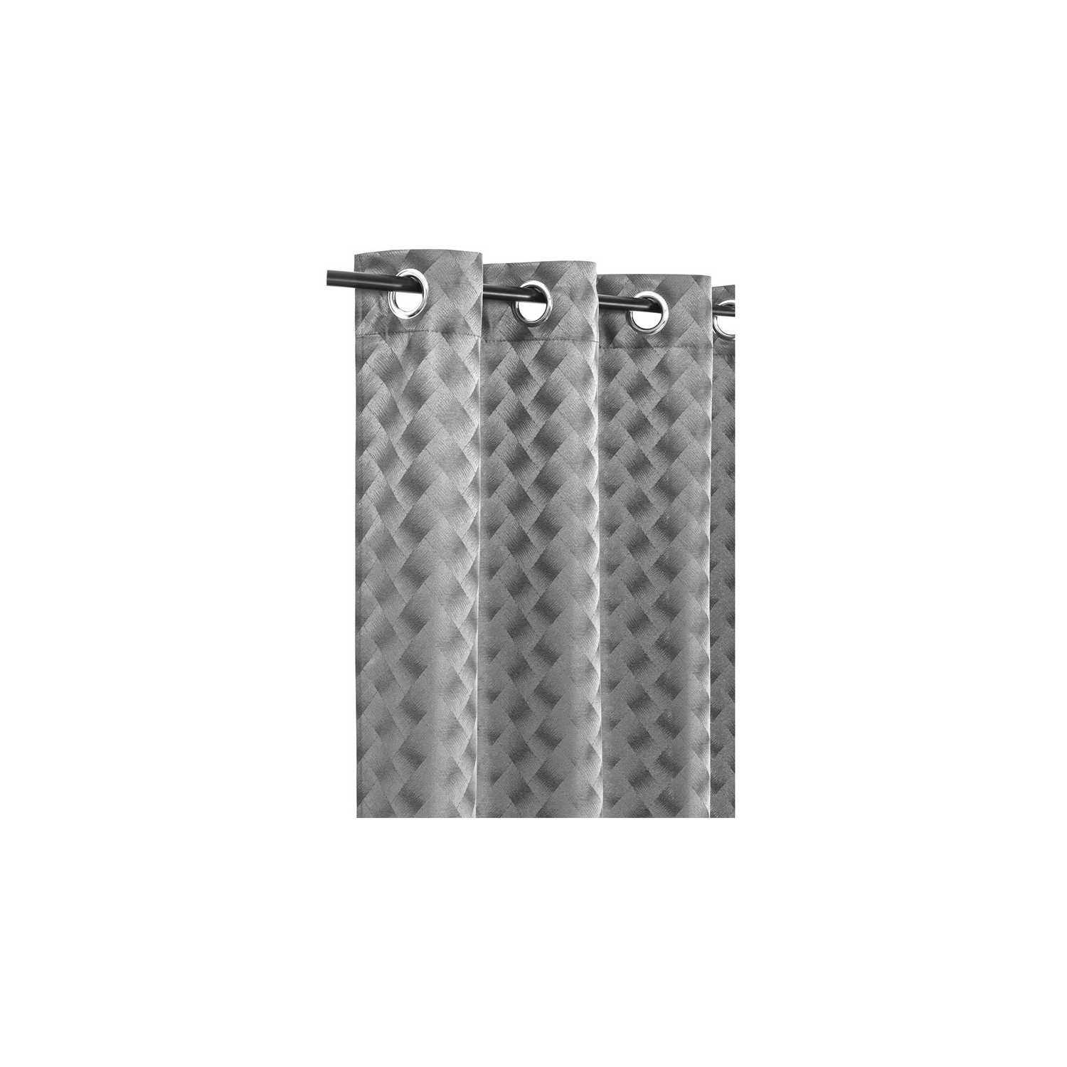 Safdie & Co. Panneau sans plis jacquard Brayden 84 po de long en gris