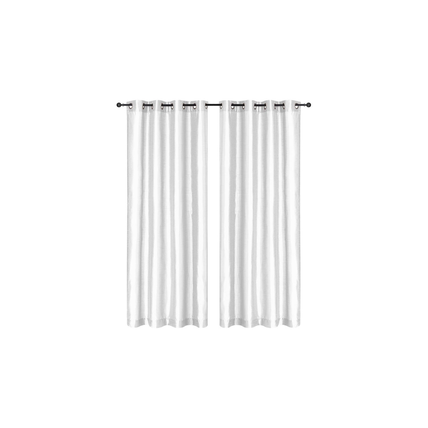 Safdie & Co. Rideau sans plis aspect soie 86 po de long en blanc