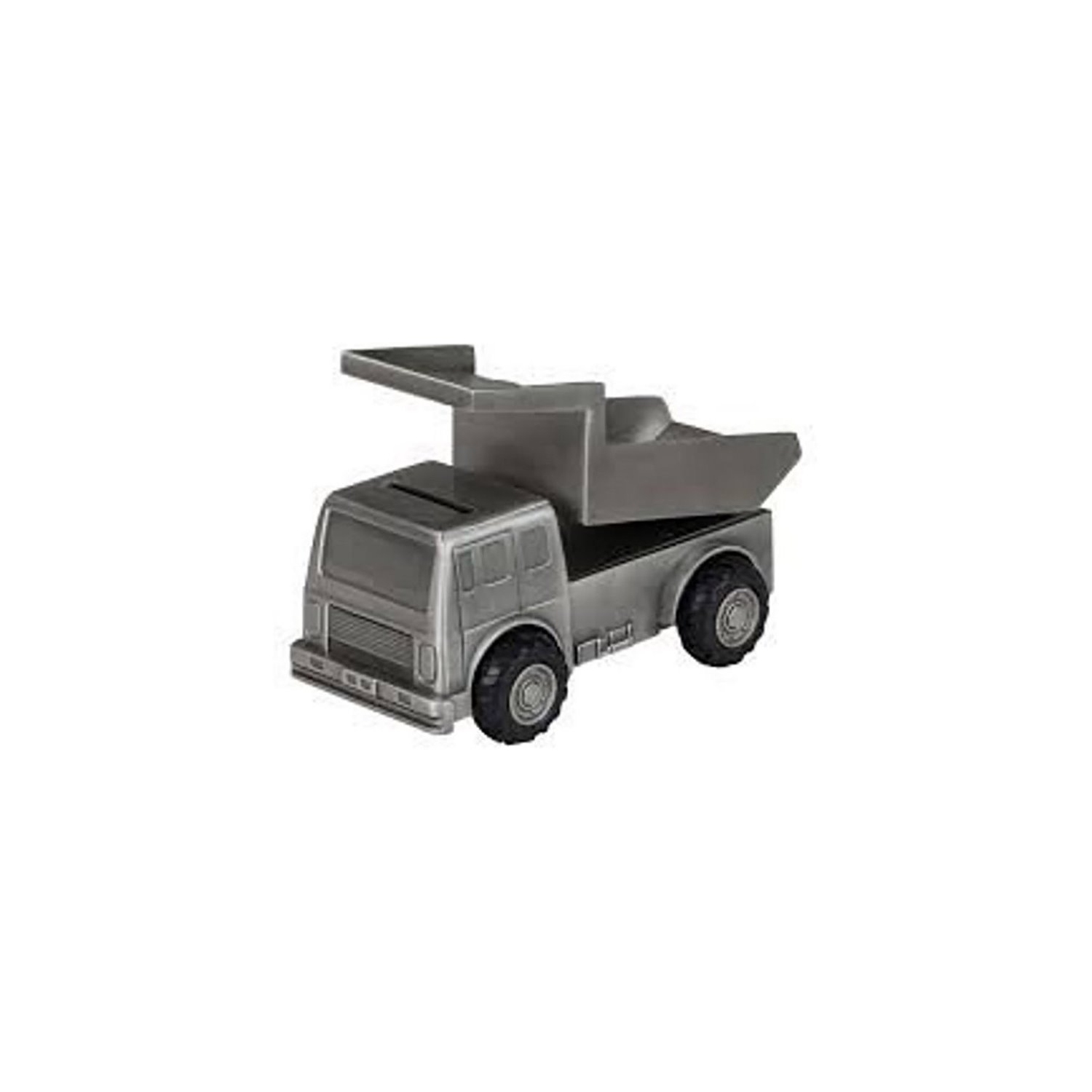 Jiallo Mining Truck Modern Pewter Plated Bank in Antique Silver