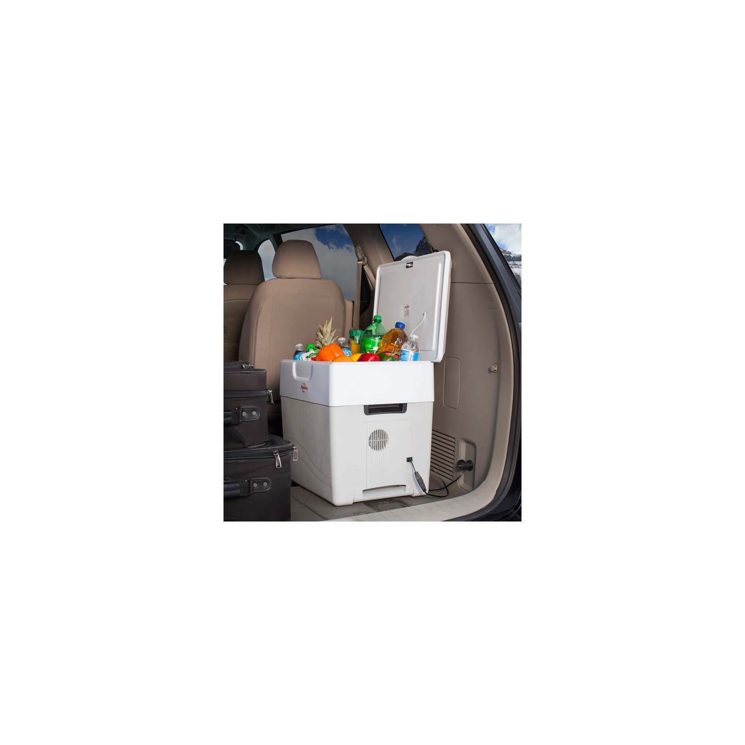 Koolatron – glacière thermoélectrique sans glace de 12 volts, 52 pintes, glacière électrique portative pour l’auto avec prise c.c., gris et blanc,