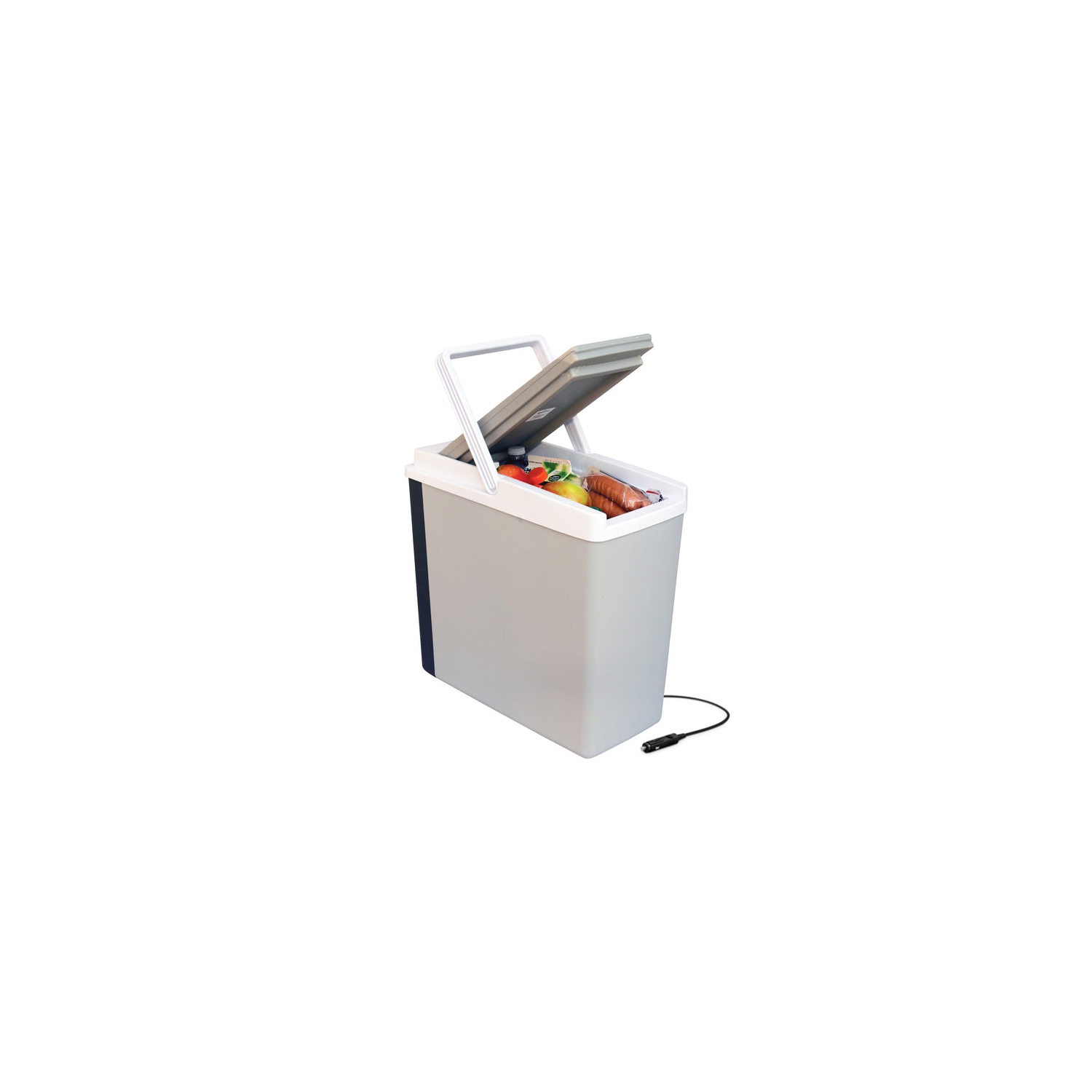 Koolatron Thermoelectric Iceless 12 Volt Cooler Warmer 18 qt, Electric Portable Car Cooler with DC Plug, Grey and White, for Travel Camping Fishing