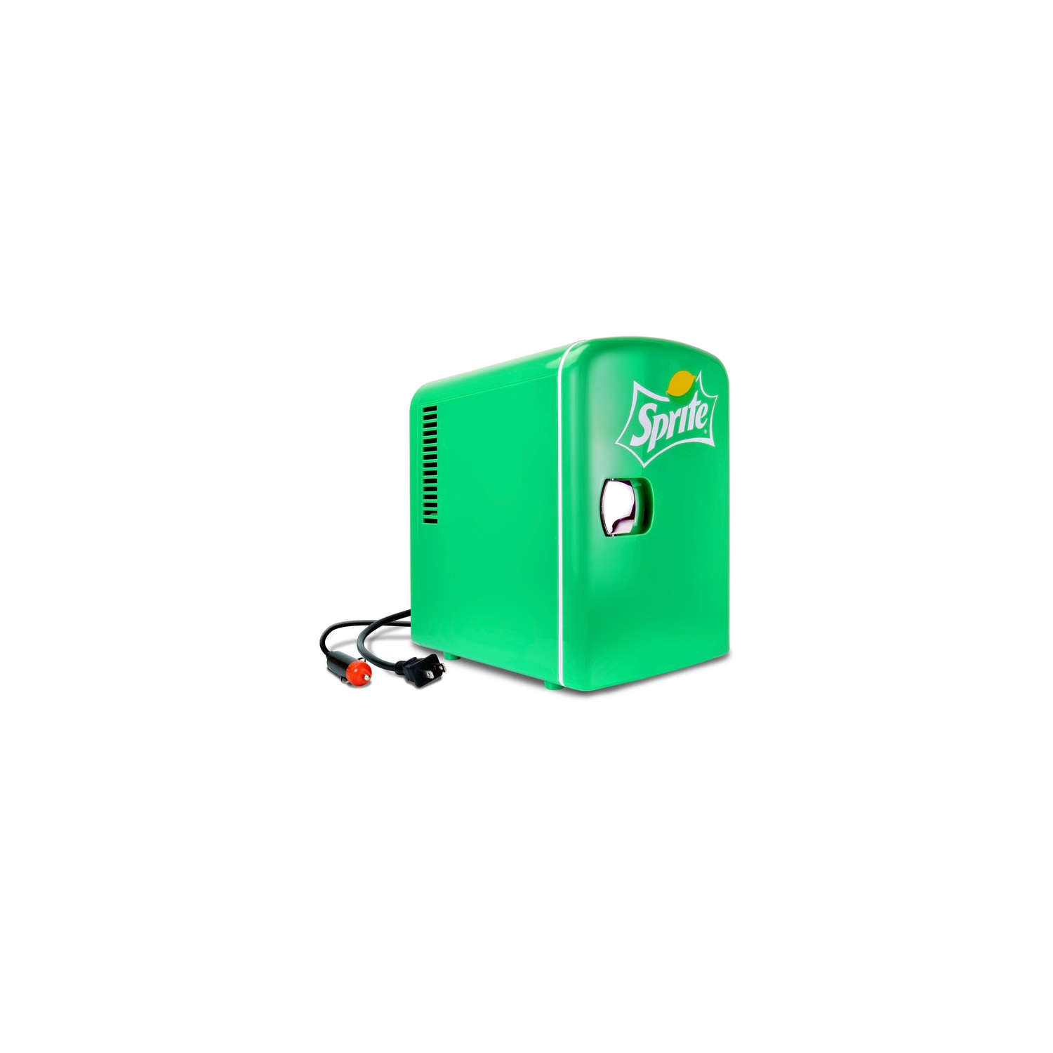 Coca-Cola Sprite 4L Portable Cooler/Warmer, Compact Personal Travel Fridge for Snacks Lunch Drinks Cosmetics, Includes 12V and AC Cords, Green