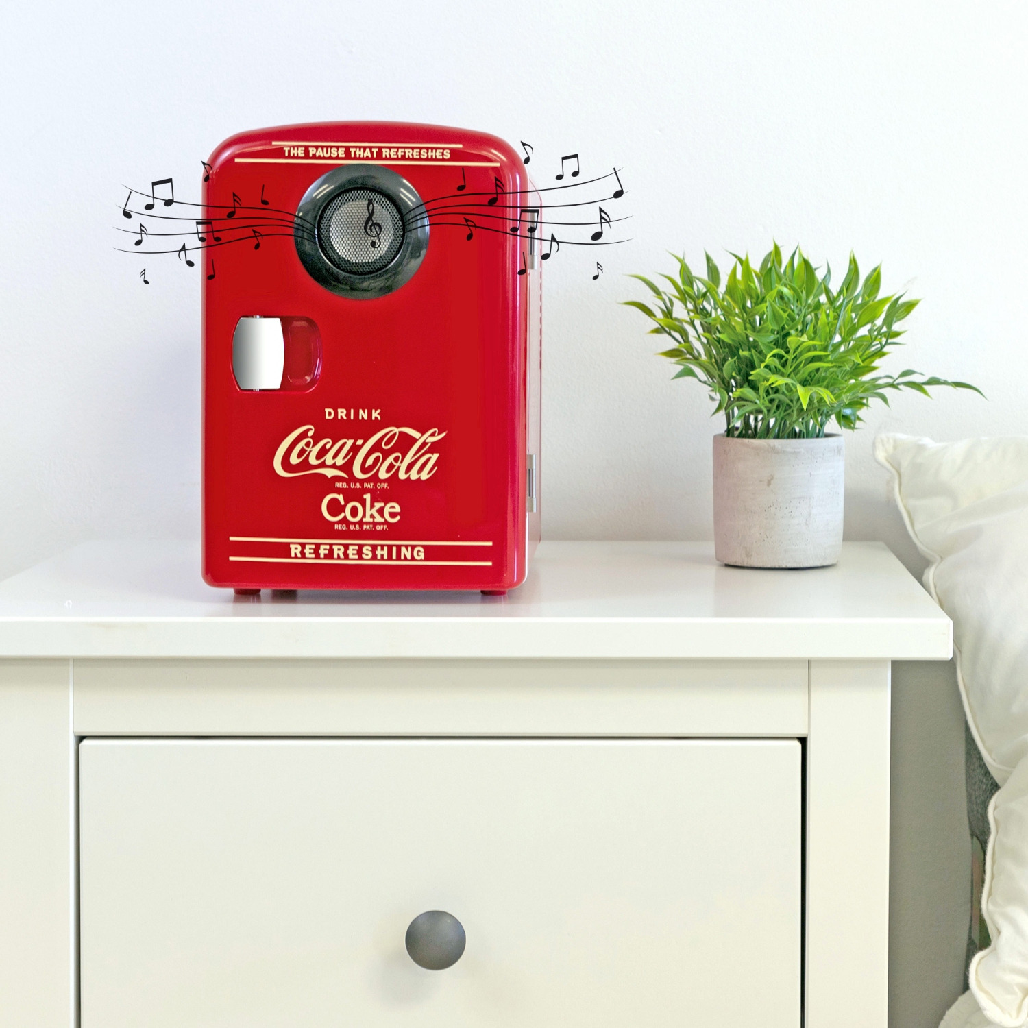 Coca-Cola – refroidisseur/réchauffeur portatif de 4 l avec haut-parleur Bluetooth, réfrigérateur personnel compact avec haut-parleur sans fil