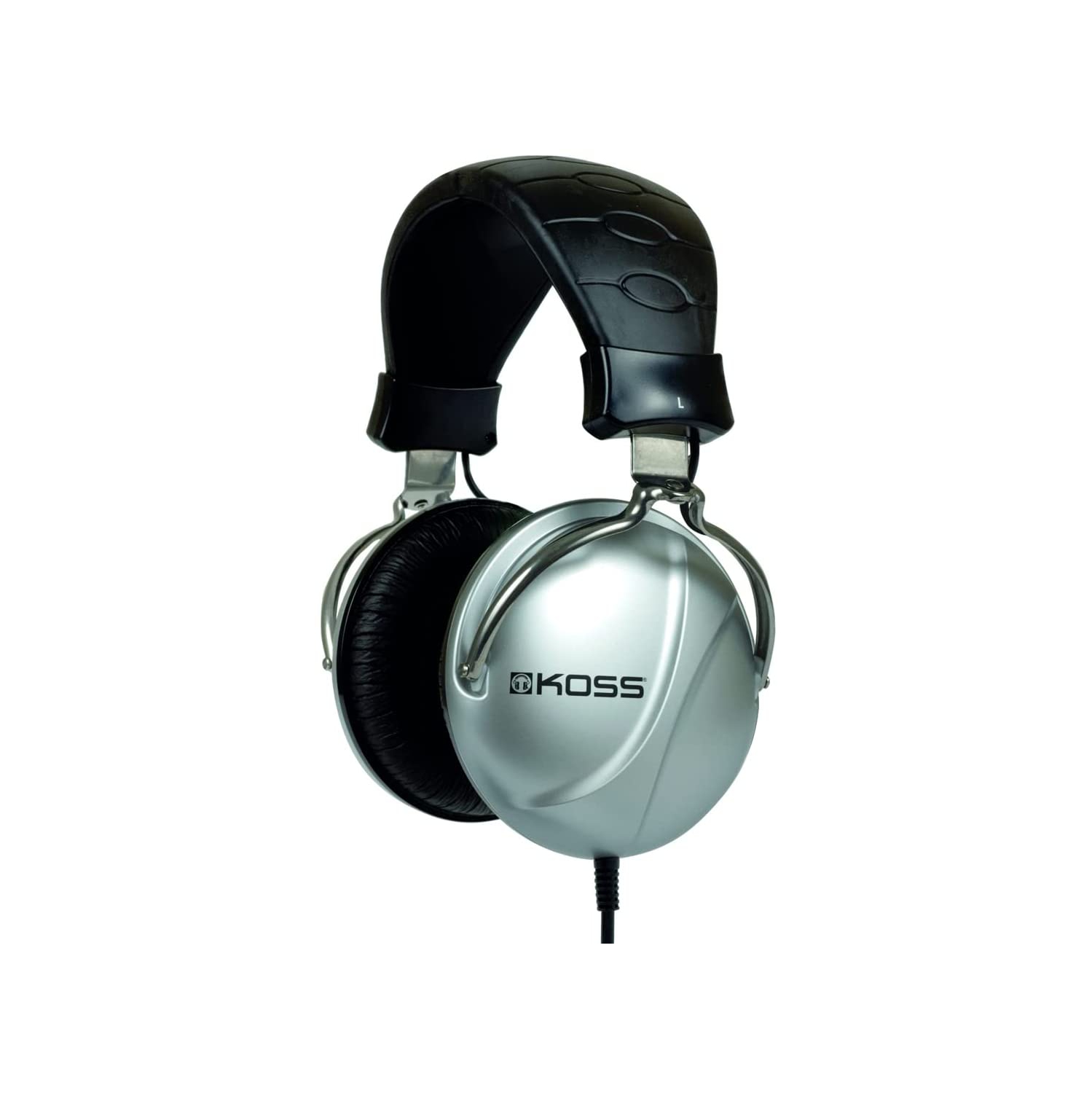 Koss Headphone Over Ear Home TD85 3.5mm High Quality Sound & Construction Large Adjustable Padded Headband - Silver & Black