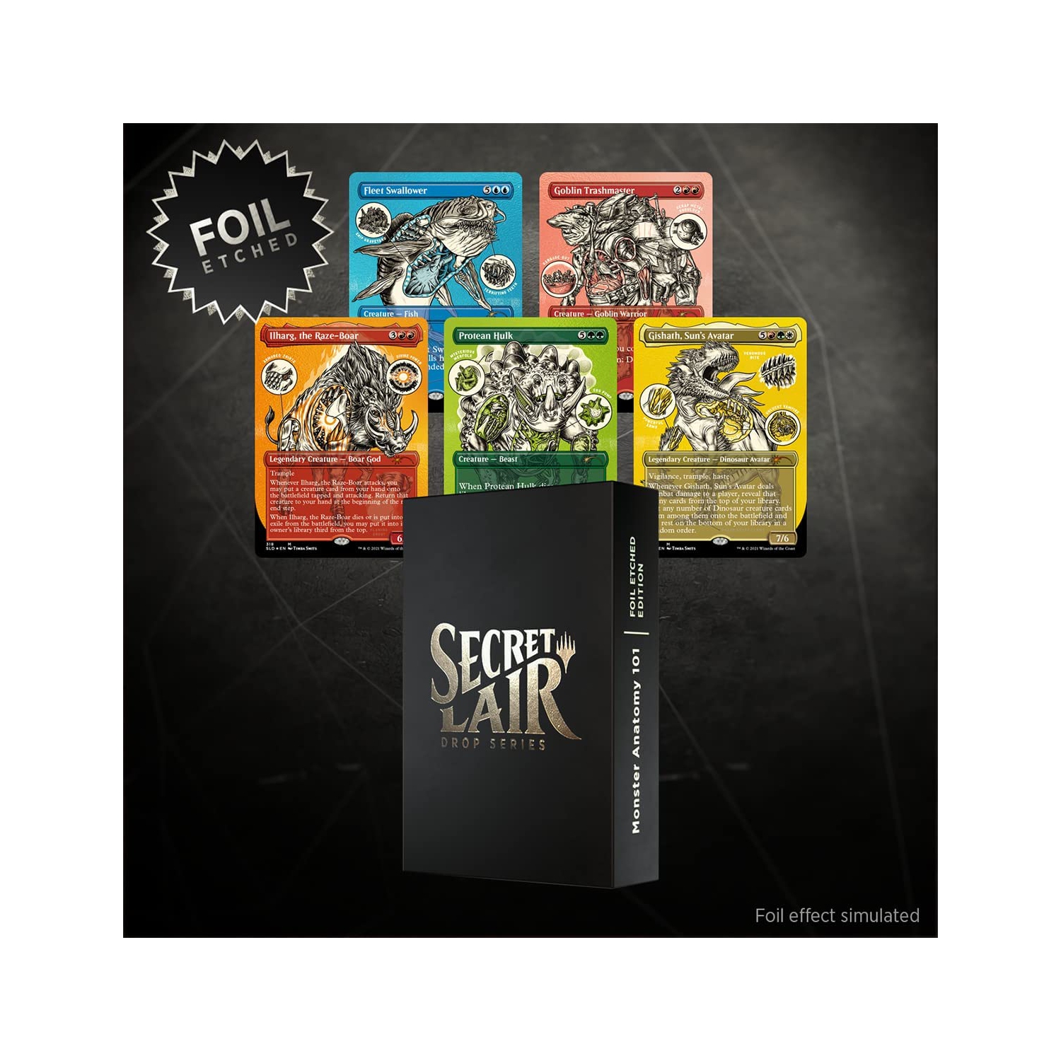 Magique : The Gathering Secret Lair - Etched Foil Edition - Monster Anatomy 101