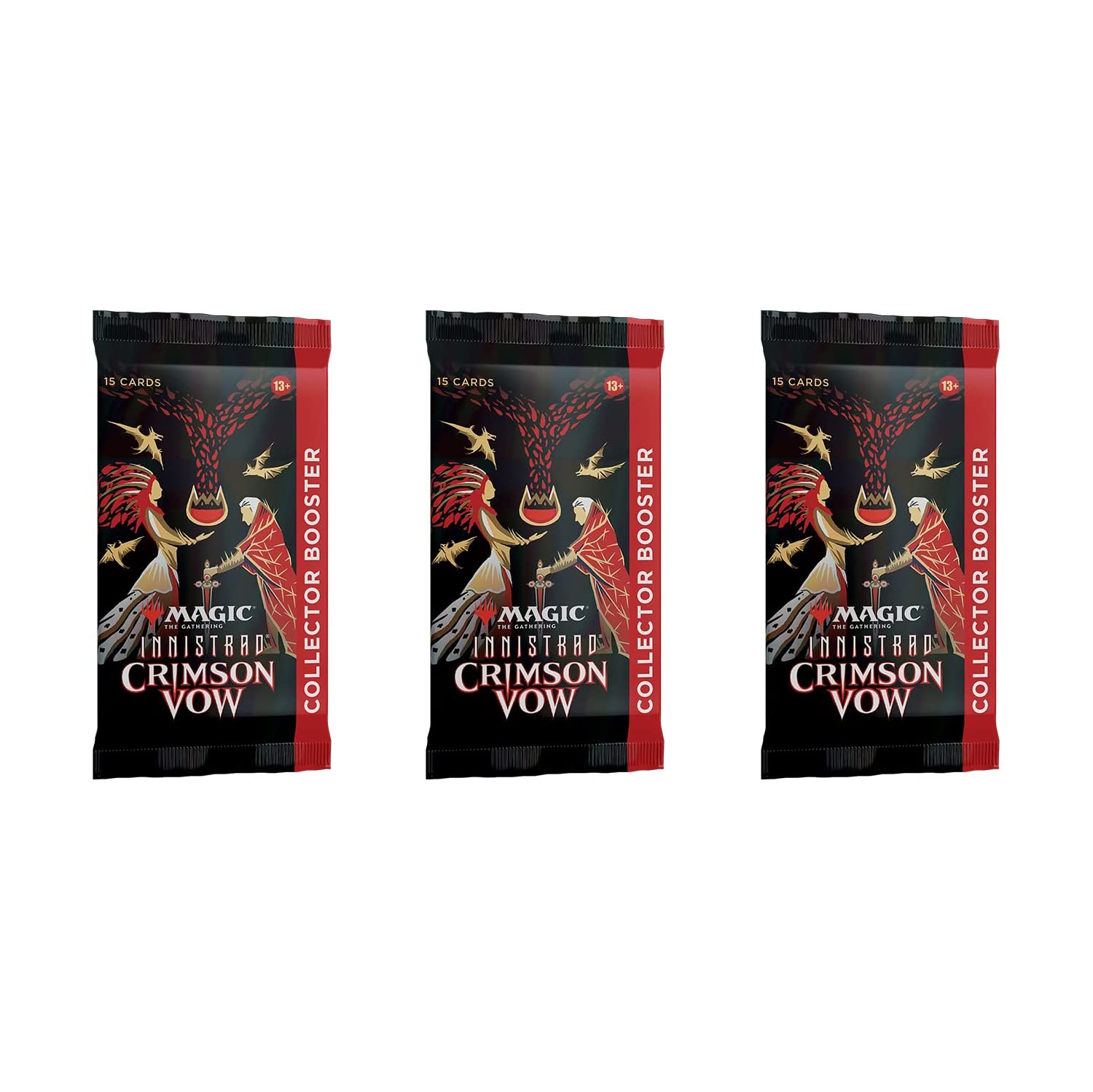 Magic: The Gathering Collector Booster Pack Lot - Innistrad: Crimson Vow - 3 Packs