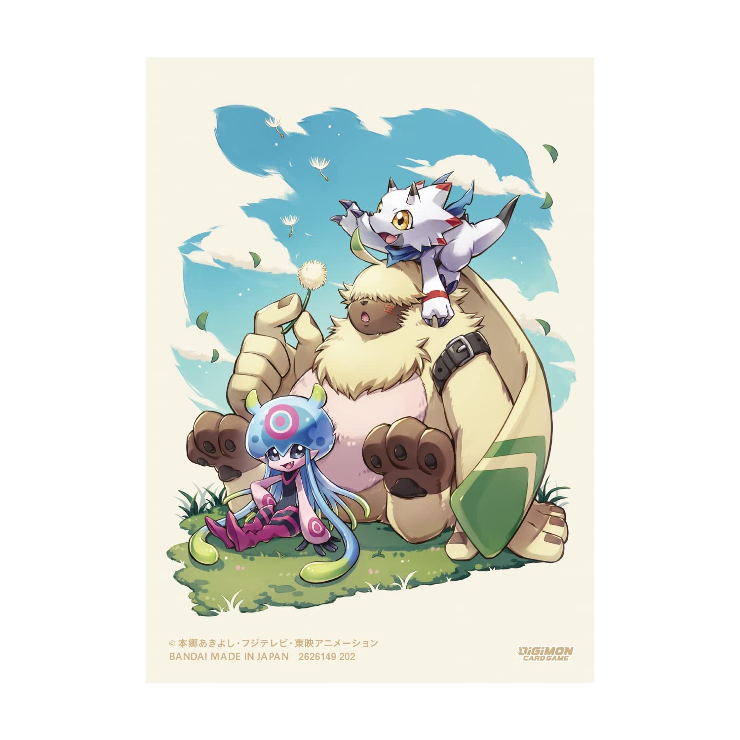 Jeu de cartes Digimon TCG: Pochettes pour cartes lustrées, 60 unités – Gammamon, Jellymon, Angoramon