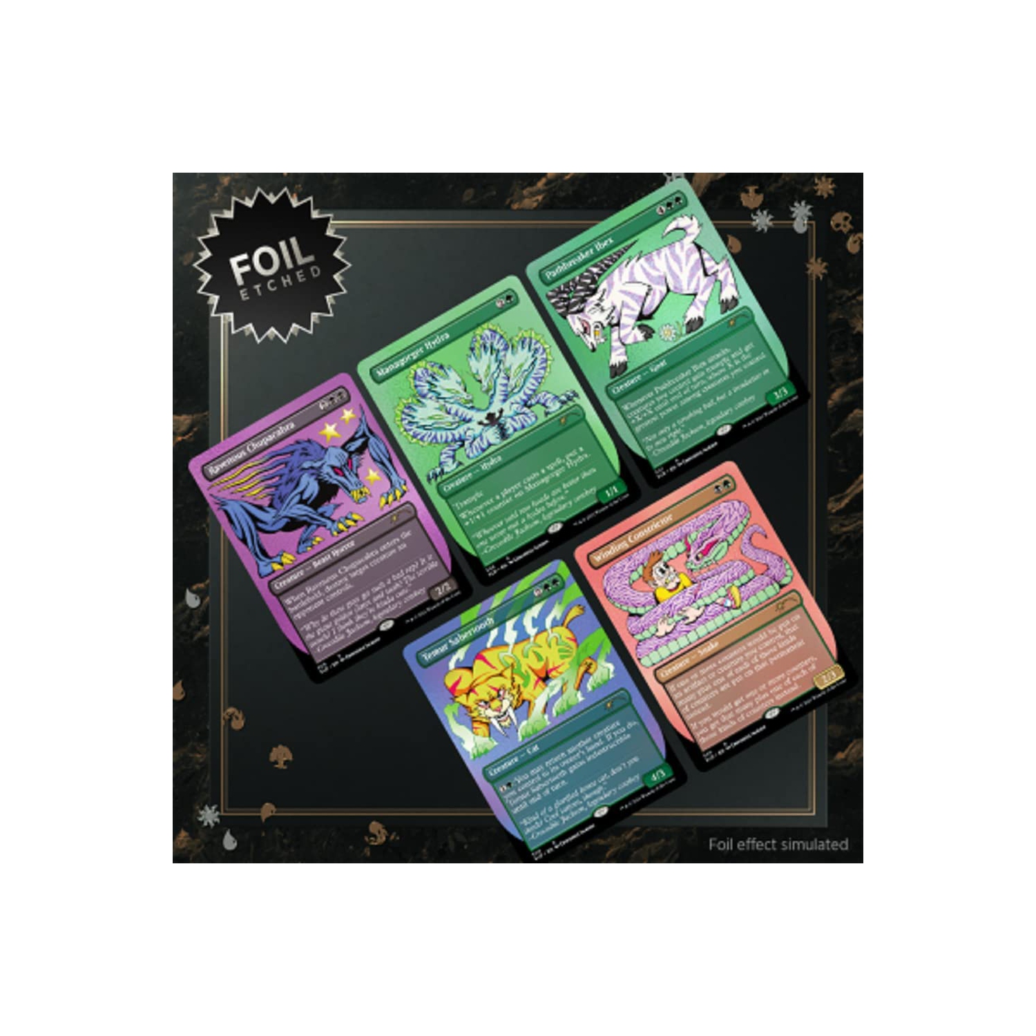 Magique : The Gathering Secret Lair - Etched Foil Edition - le monstrueux Ménagerie de crocodile Jackson