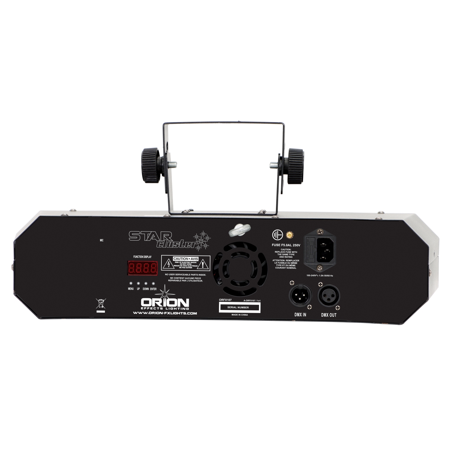 Éclairage à effets multiples avec laser ORFX107 Star Cluster d’Orion