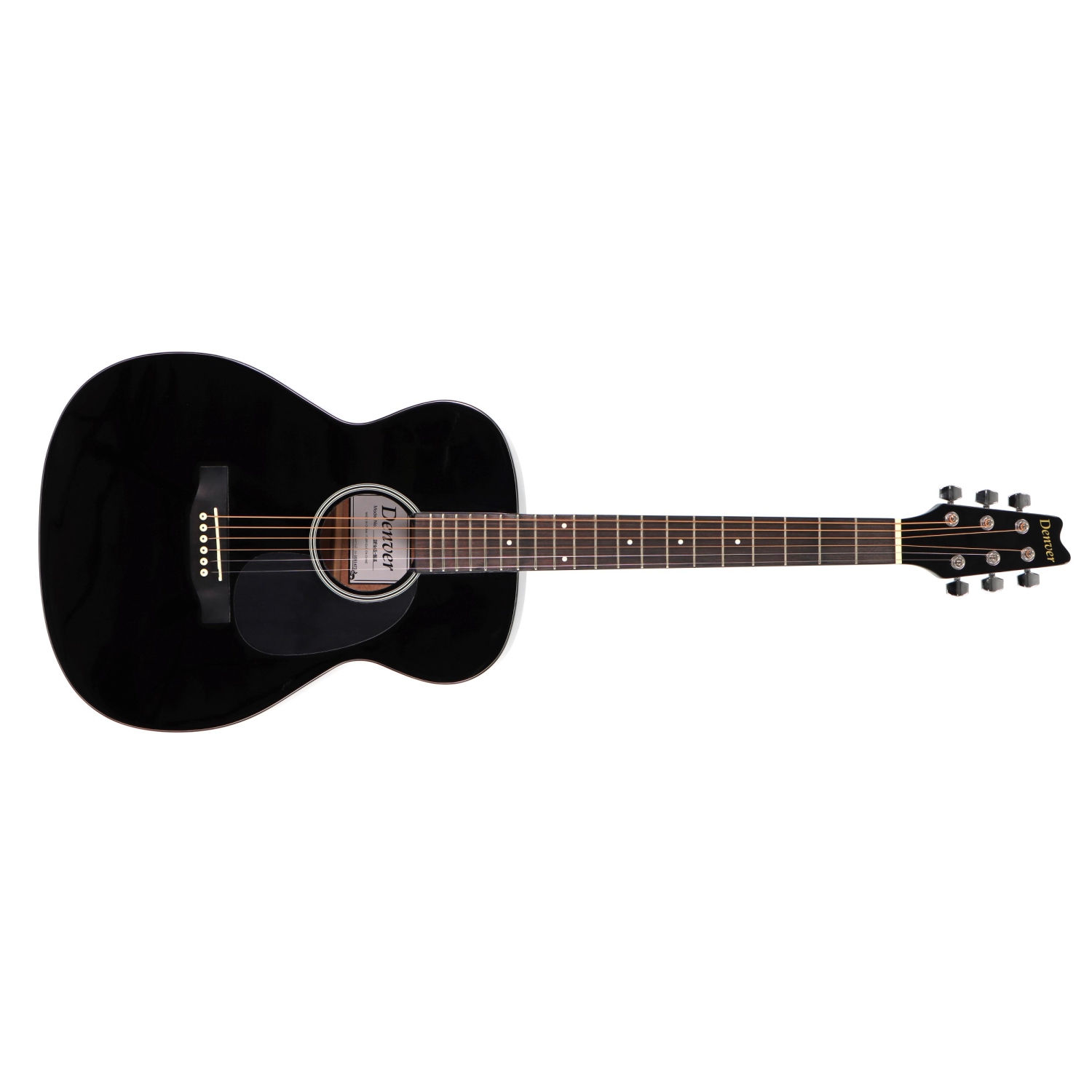 Denver Acoustic Guitar - Folk Style - Black