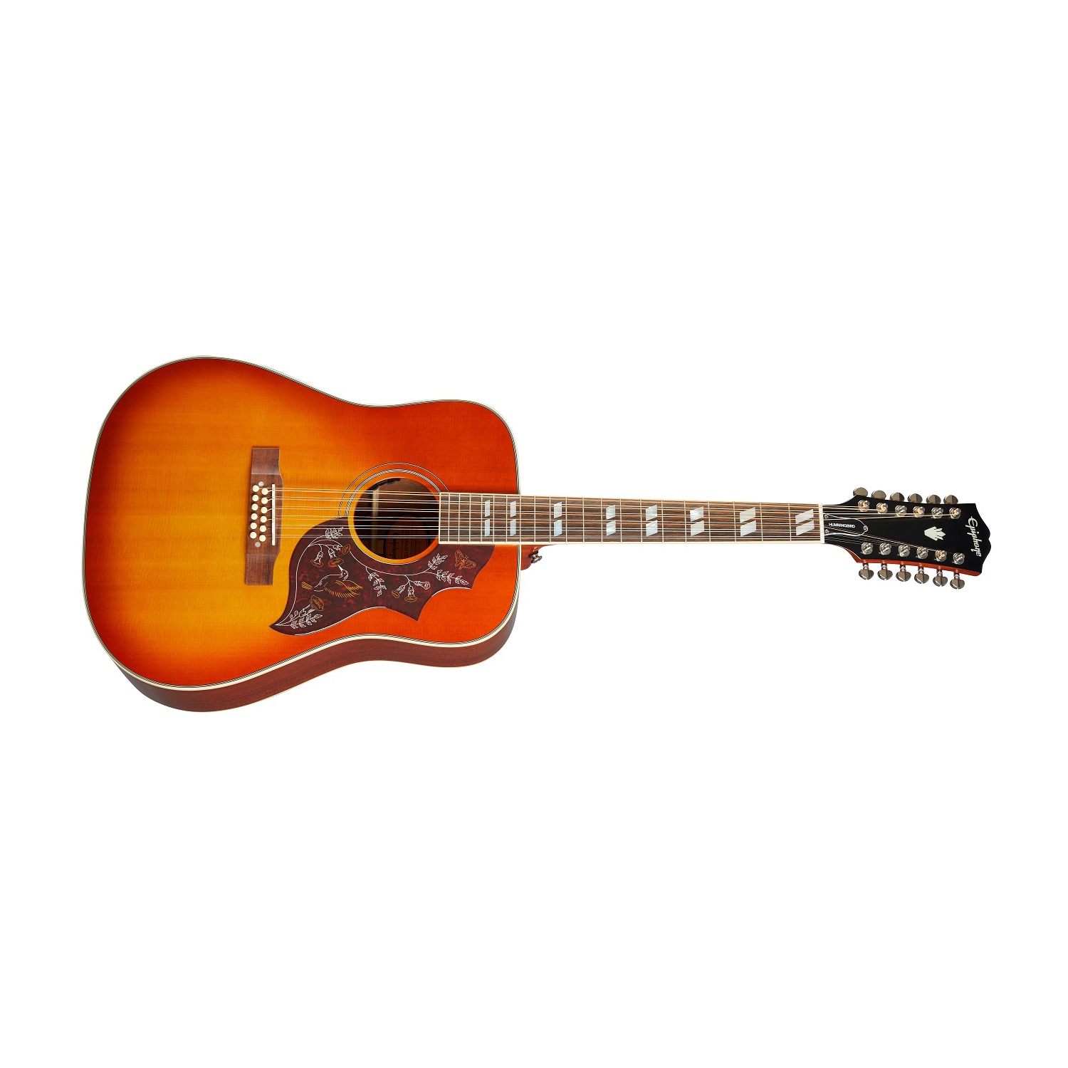 Epiphone Inspired by Gibson Masterbilt Hummingbird 12 String - Aged Cherry Sunburst