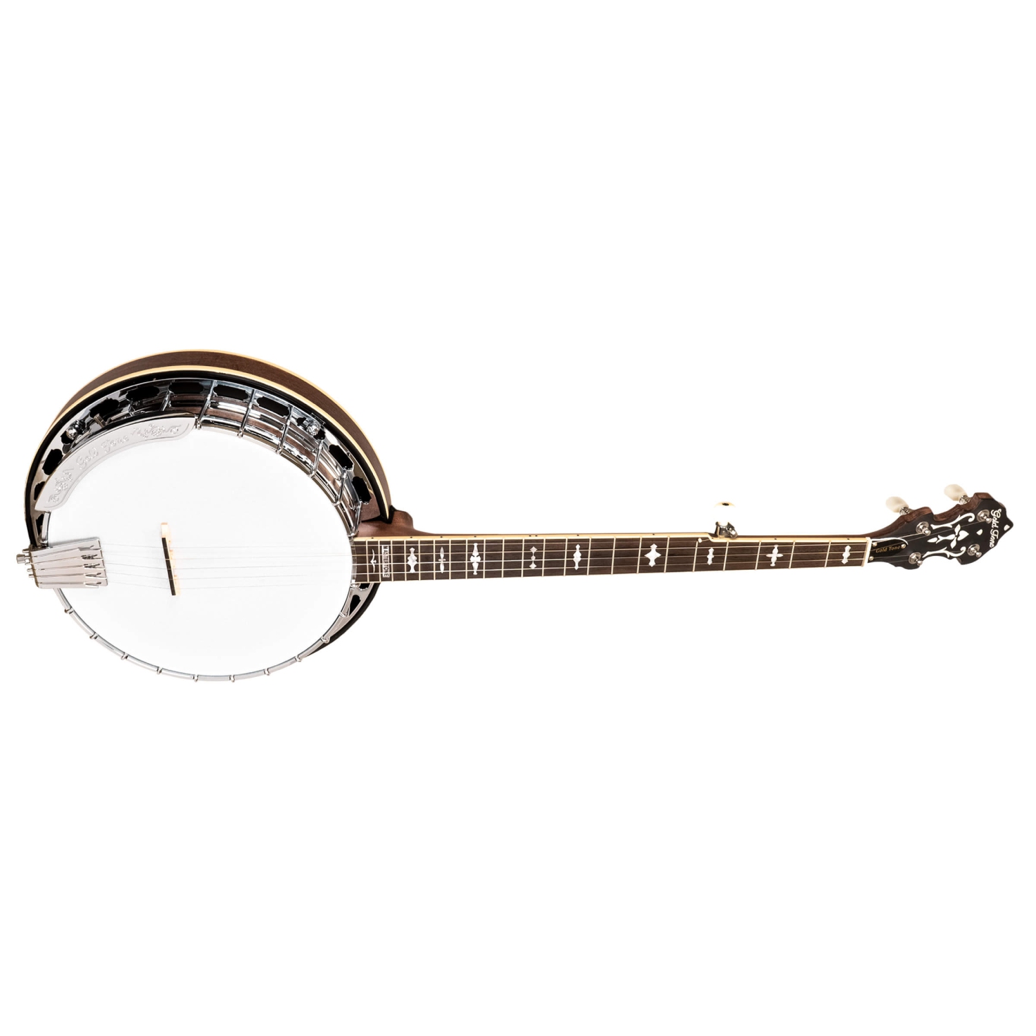 Banjo rose doré OB-150 fleur orange avec étui