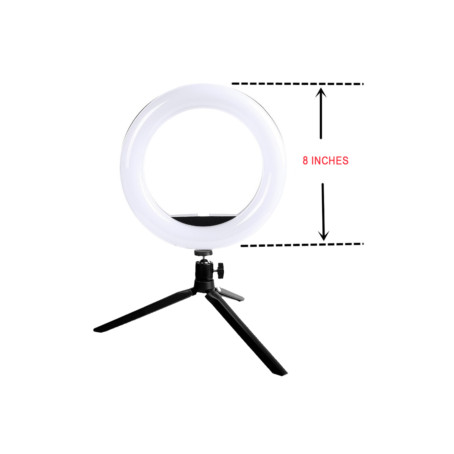 Vivitar 8 Inch LED Ring Light Dimmable Lamp for Iphone Smartphone with Tripod Mount Stand