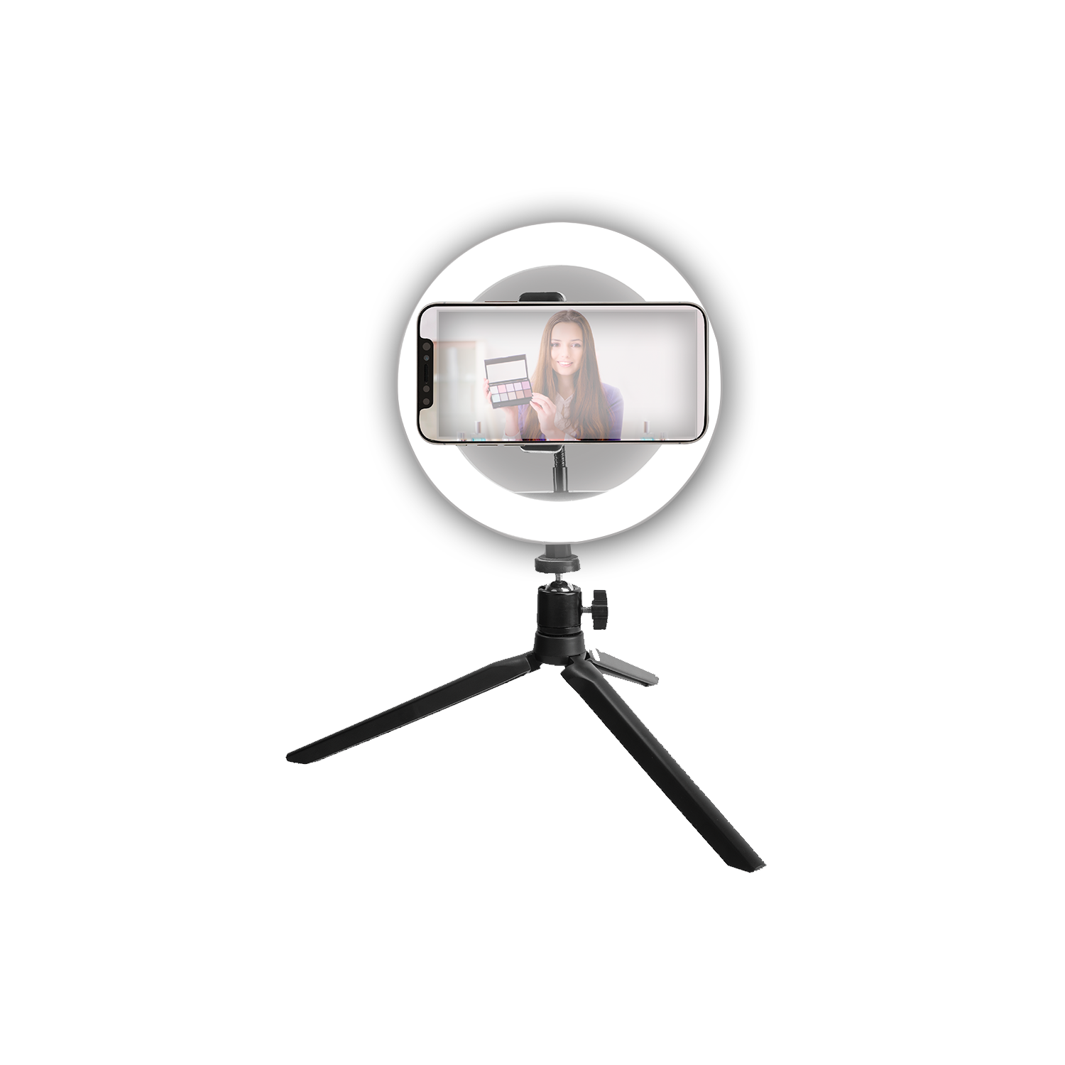 Vivitar 8 Inch LED Ring Light Dimmable Lamp for Iphone Smartphone with Tripod Mount Stand