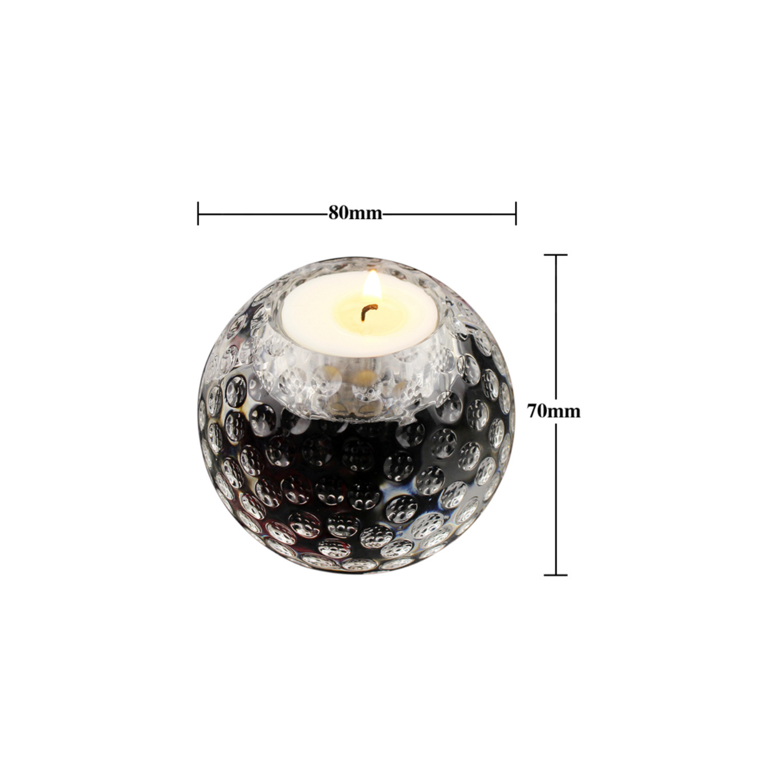 Jiallo Golf Ball Tea Lite Candle Holder 3" diameter