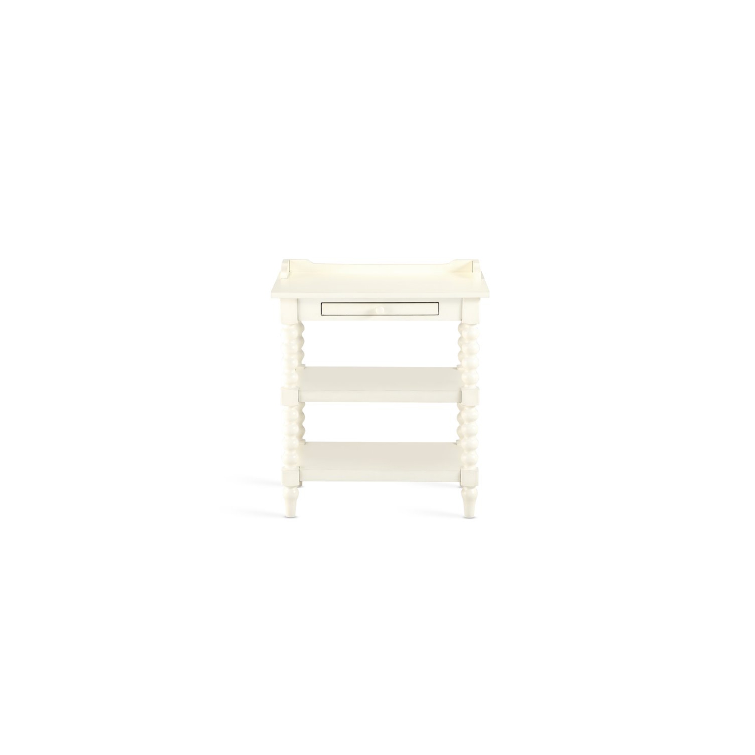 Bowery Hill Traditional Antique White Wood Nightstand in White