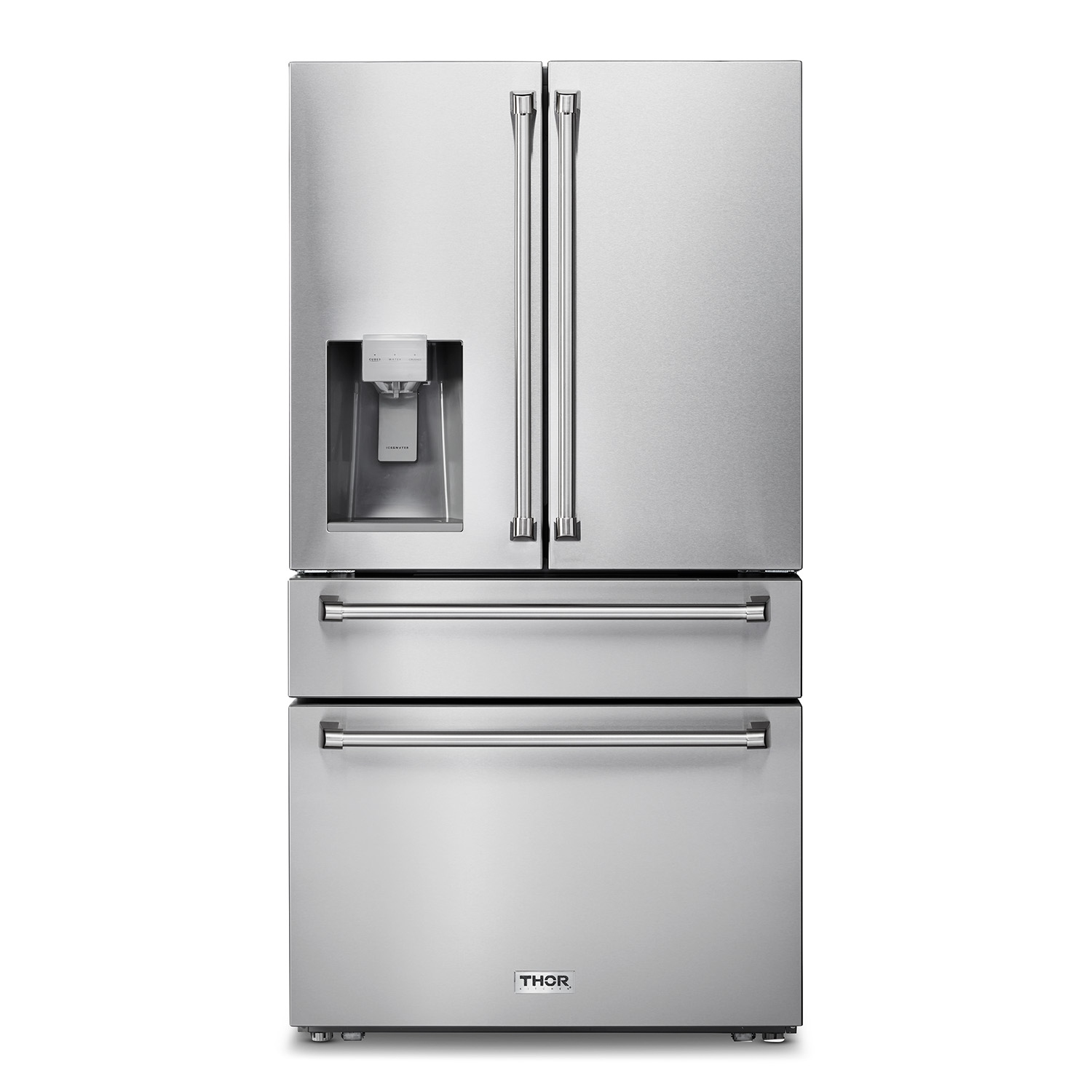 Thor Kitchen Professional 36 Inch Professional French Door Refrigerator with Ice and Water Dispenser- TRF3601FD