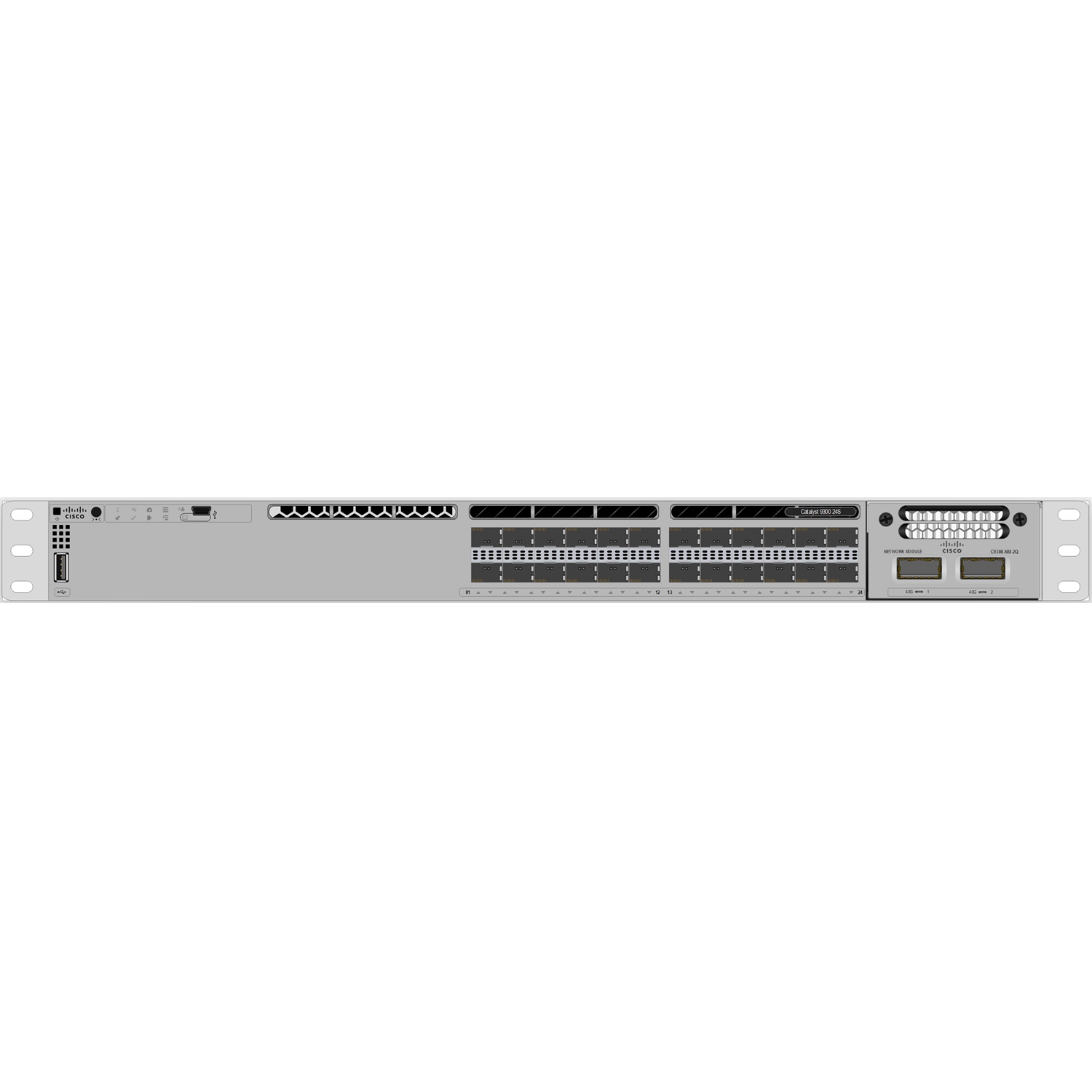Cisco Catalyst 9300 - Network Essentials - switch - L3 - managed - 24 x 10/100/1000 - rack-mountable (C9300-24P-E)