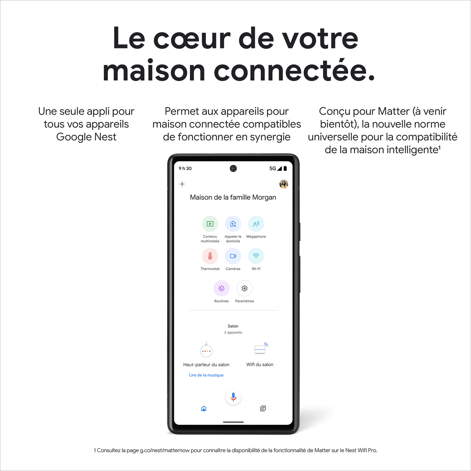 Routeur Wi-Fi 6E Google Nest Pro - Neige