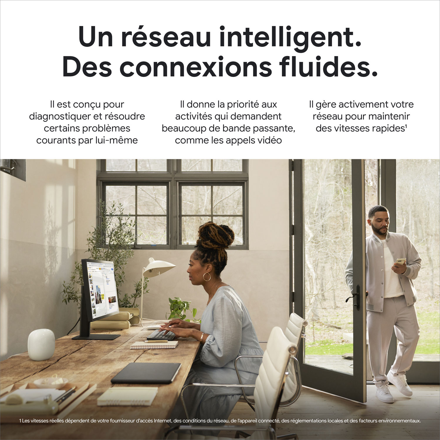 Routeur Wi-Fi 6E Google Nest Pro - Neige