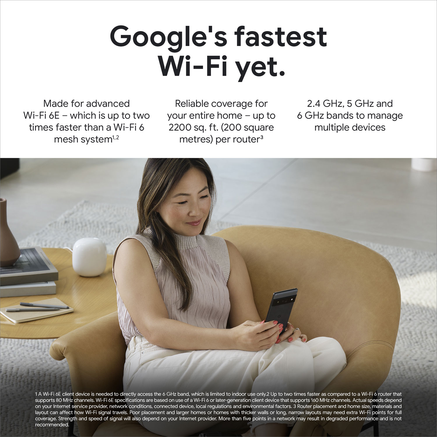 Google Nest Wifi Pro Wi-Fi 6E Router - Fog | Best Buy Canada