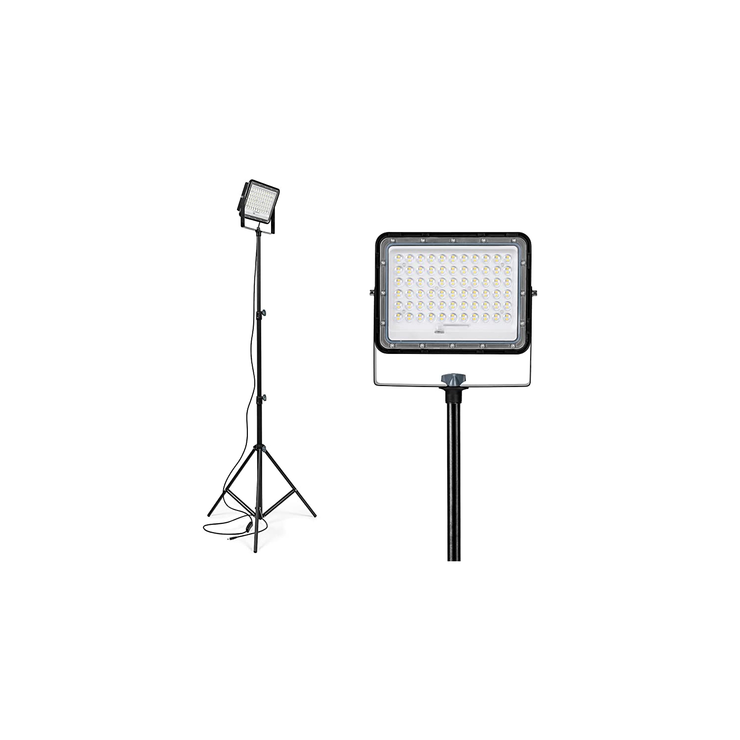 Projecteur portatif à DEL 15 W de ROCKSOLAR avec support télescopique