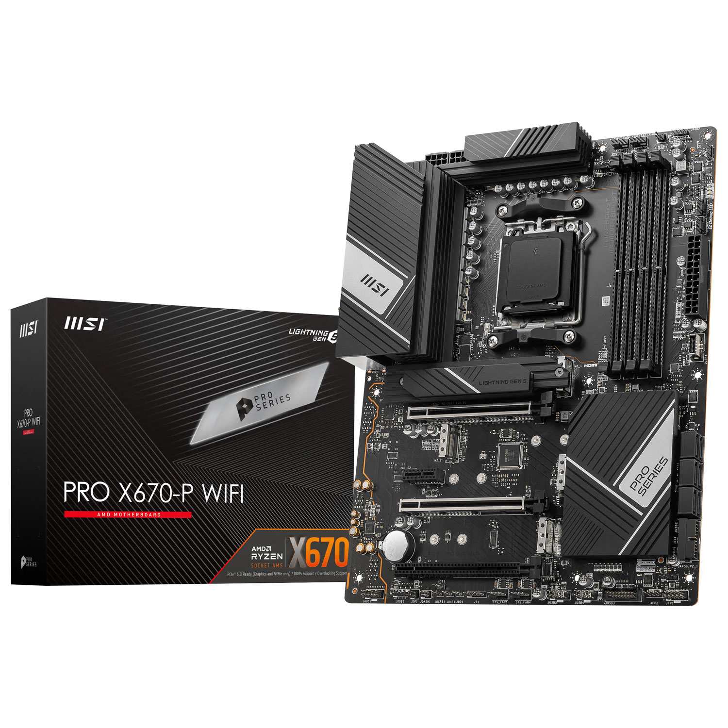 MSI PRO X670-P WIFI AM5 ATX DDR5 Motherboard for AMD Ryzen 7000 Series CPUs