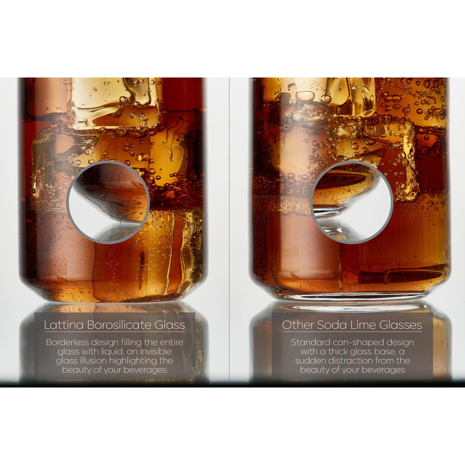 Verres à boire en forme de canette Lattina Capri de Galateo - Ensemble de 4