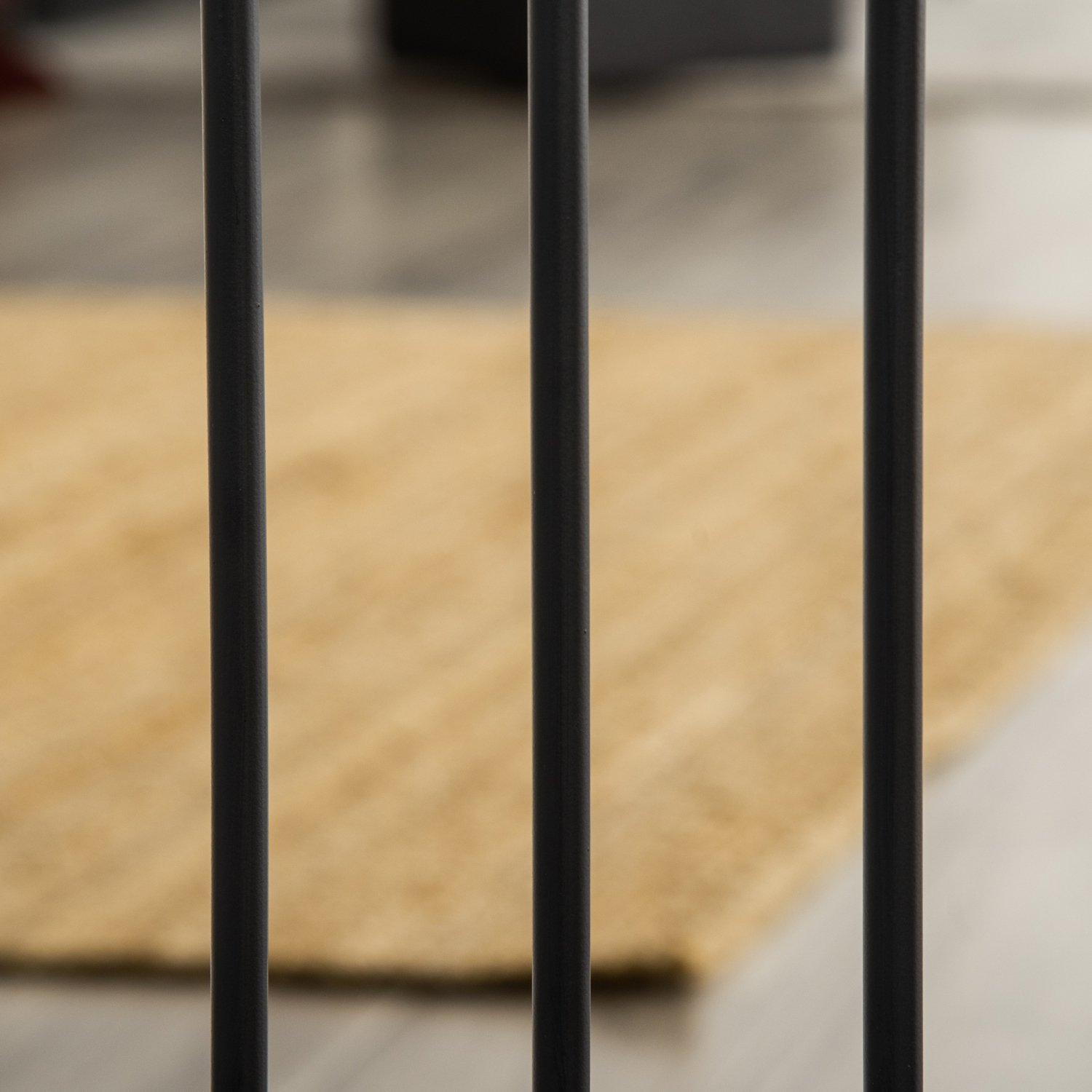 PawHut 29.1''-31.5'' Extra Wide Dog Gate with Cat Door with Stair Pressure Fit, Auto Close, Double Locking, for Doorways, Hallways, Stairs, Black