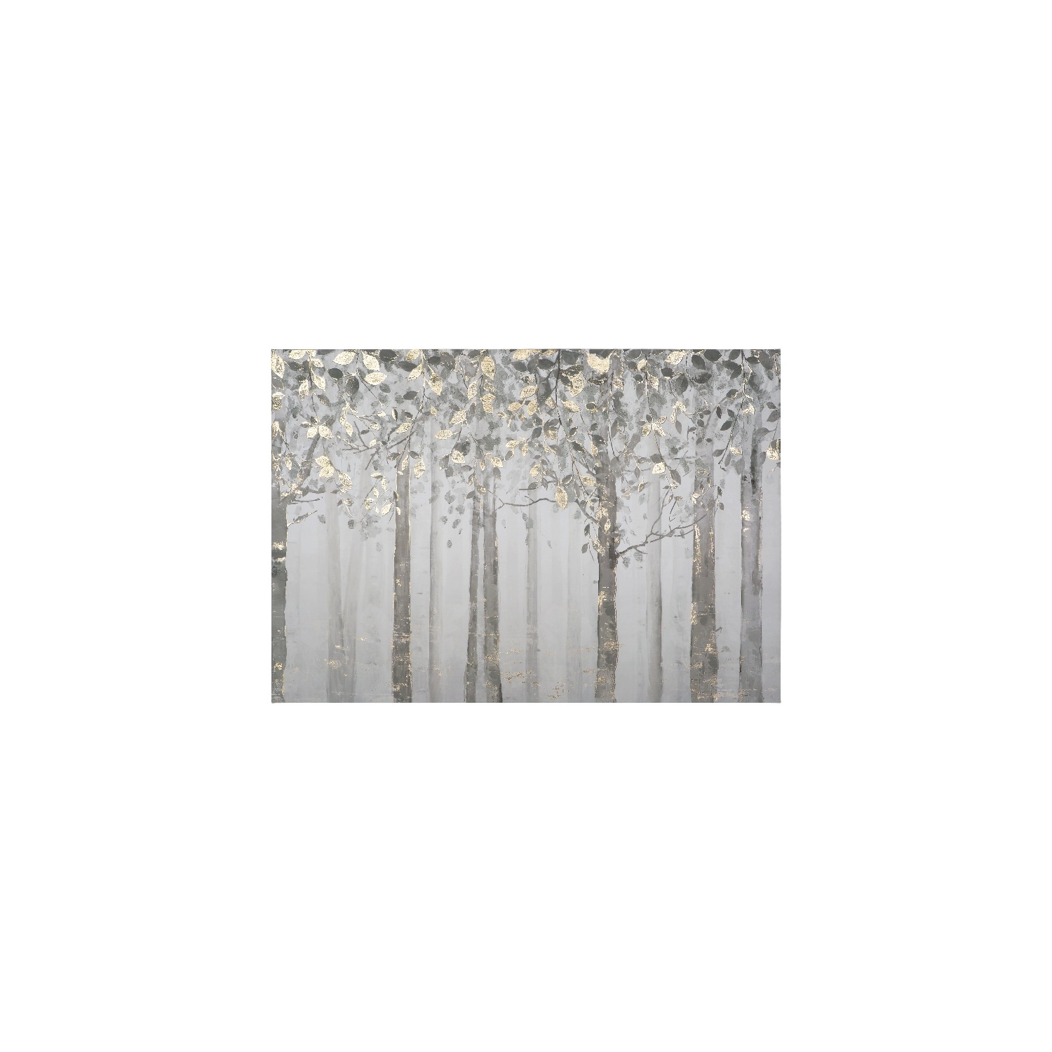 Art mural en bois recouvert de bois, « arbres gris et jaunes », Yosemite Home Decor, gris