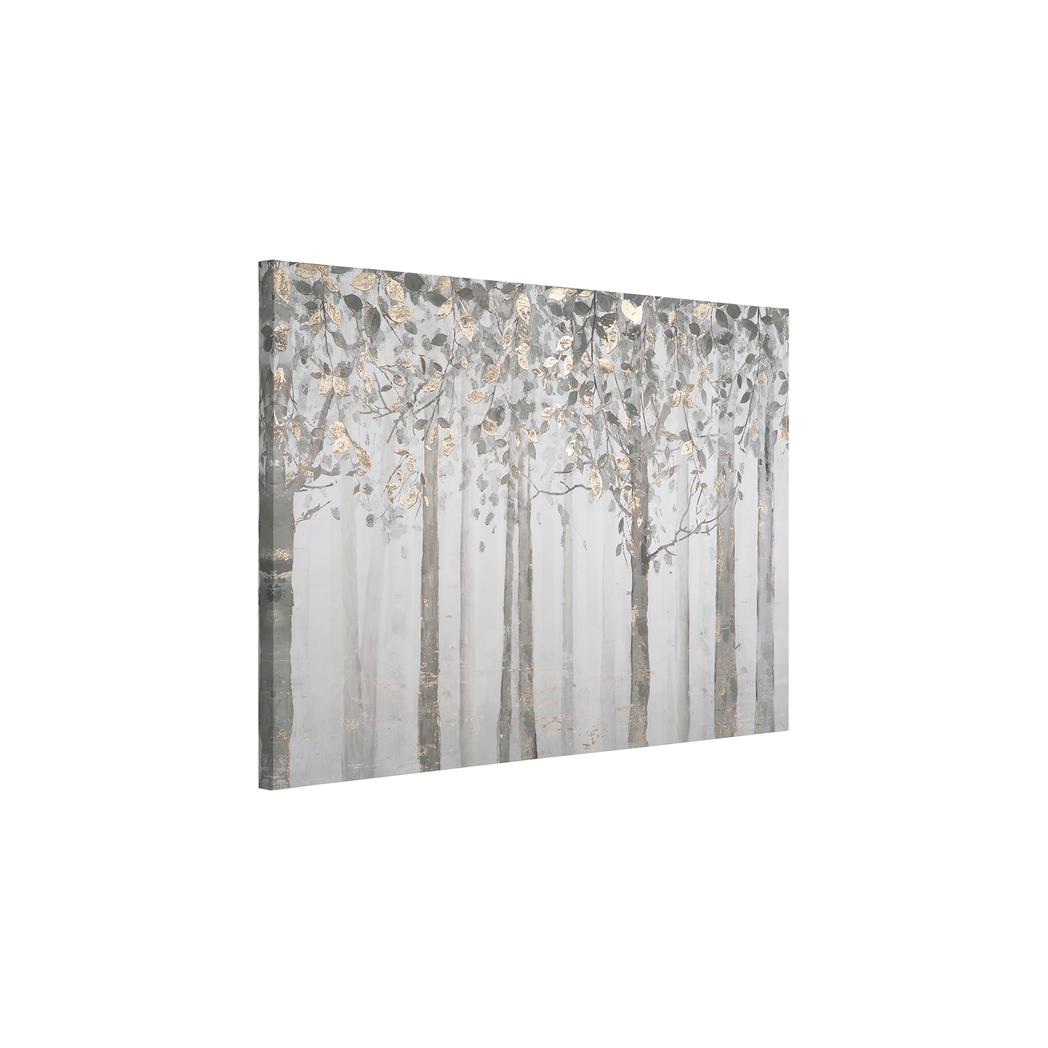 Art mural en bois recouvert de bois, « arbres gris et jaunes », Yosemite Home Decor, gris
