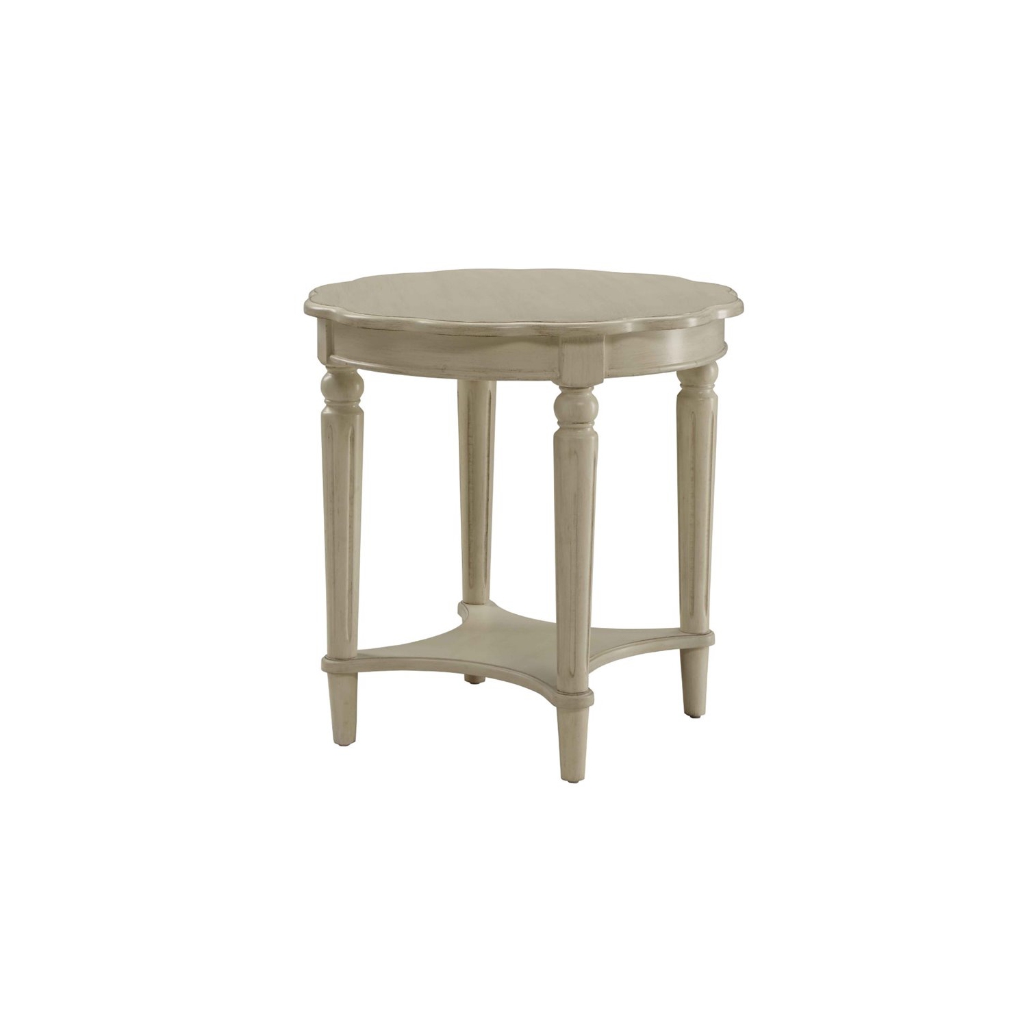 Bowery Hill End Table in Antique White