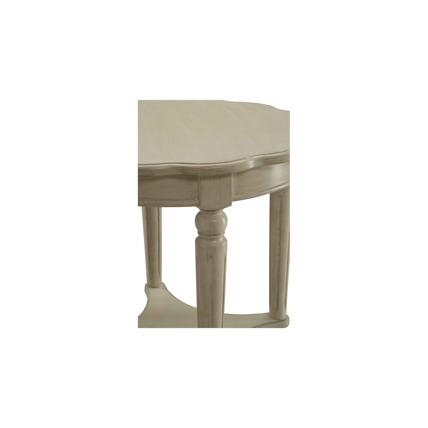 Bowery Hill End Table in Antique White