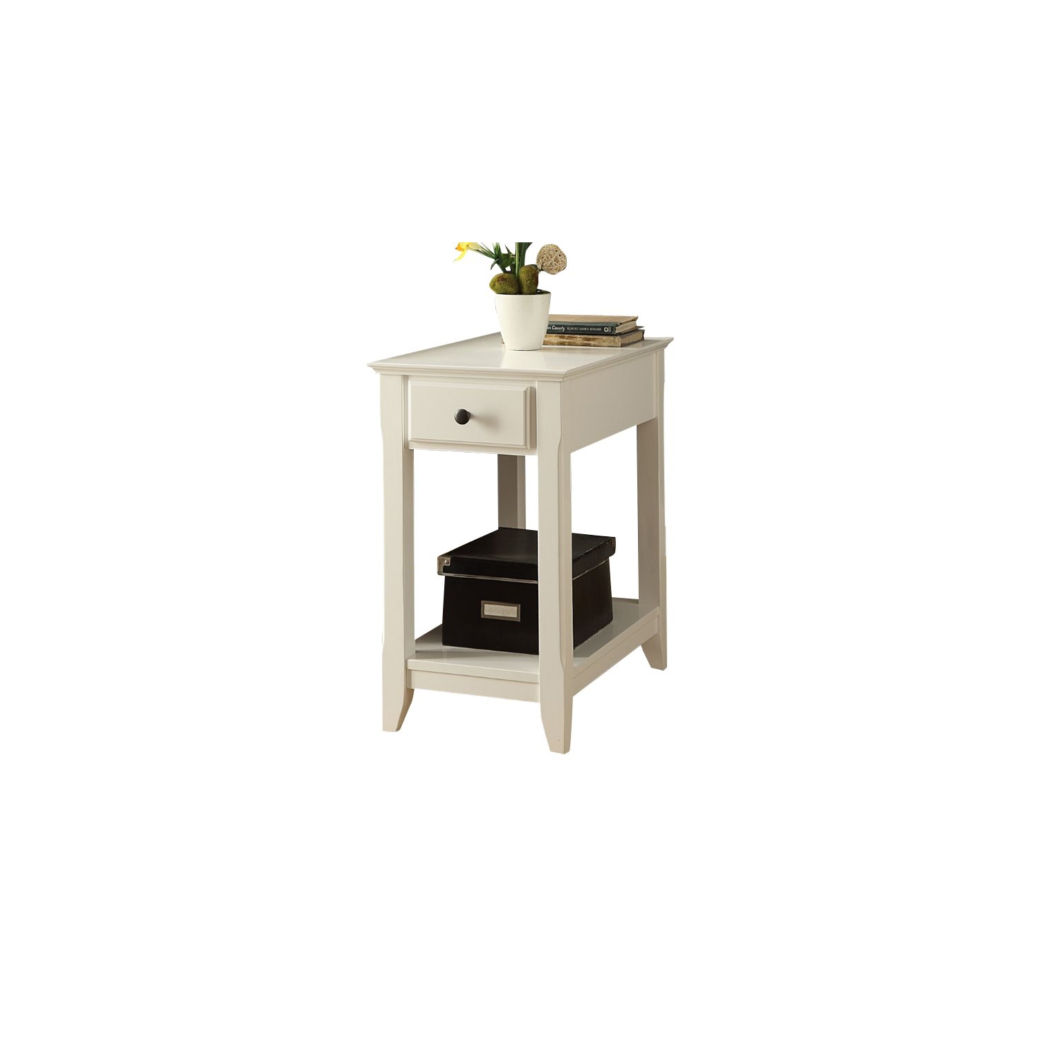 Bowery Hill End Table in White