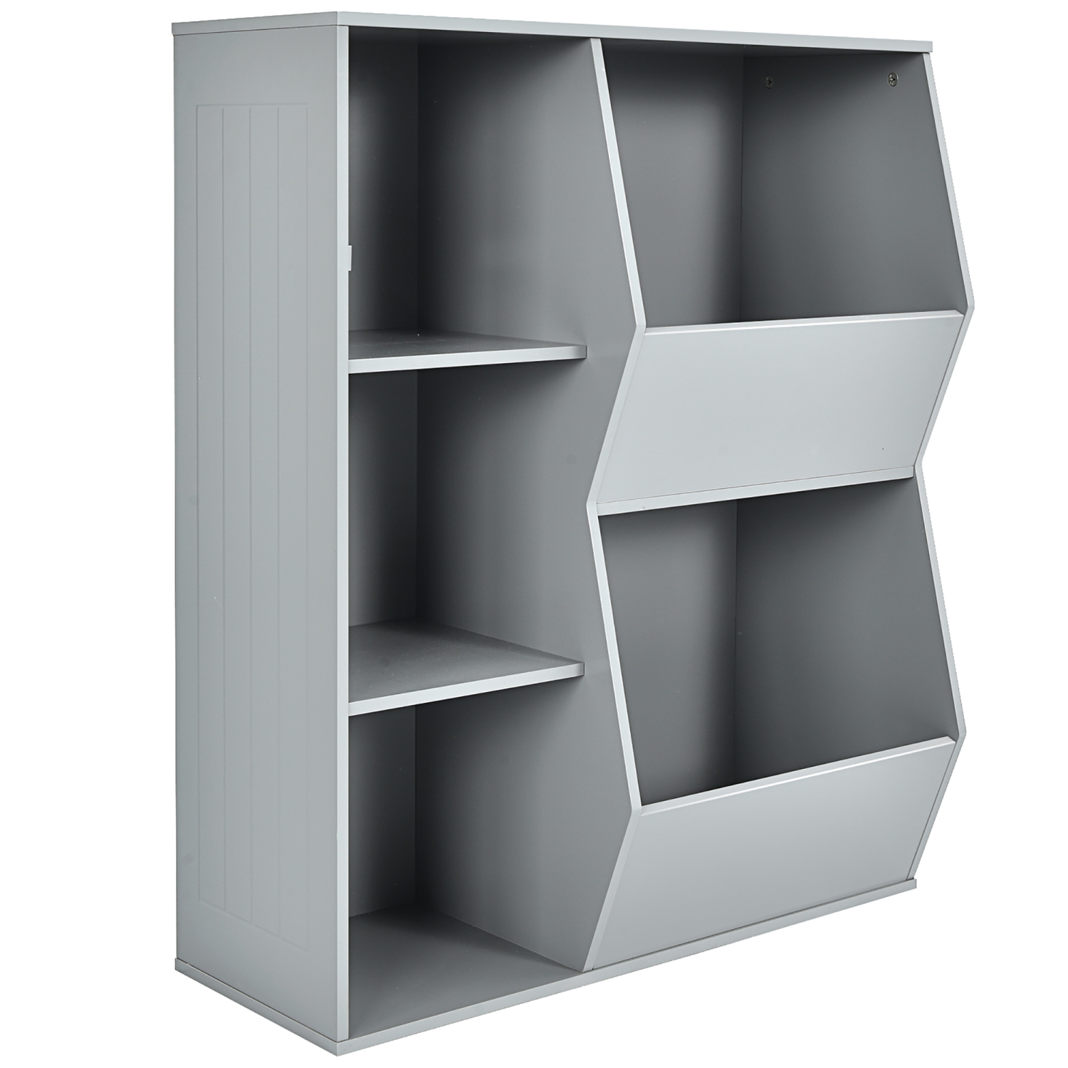 Costway Kids Toy Storage Cubby Bin Floor Cabinet Shelf Organizer w/2 Baskets