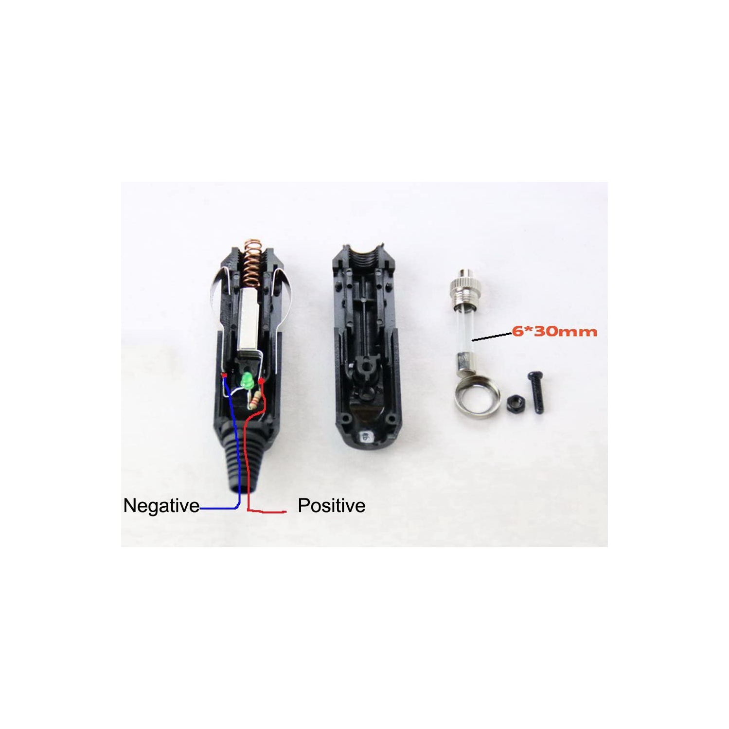 12V 24V Fused Car Replacement Cigarette Lighter Male Plug Power Adapter Extension Cable with Leads 15Amp 20A Fuse & LED Light