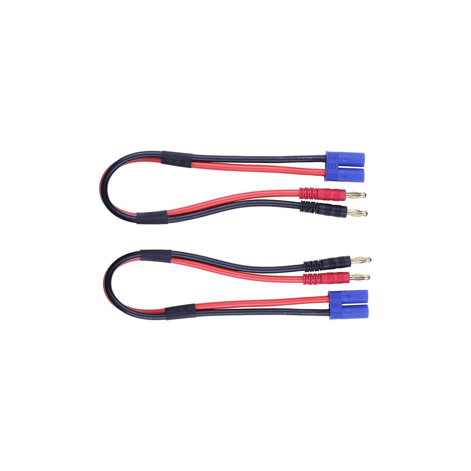 RC 2 pcs EC5 Male to 4.0mm Banana Connector with Silicone Cable Charger Wire Lipo Battery Connect Cable for FPV RC Power Supply