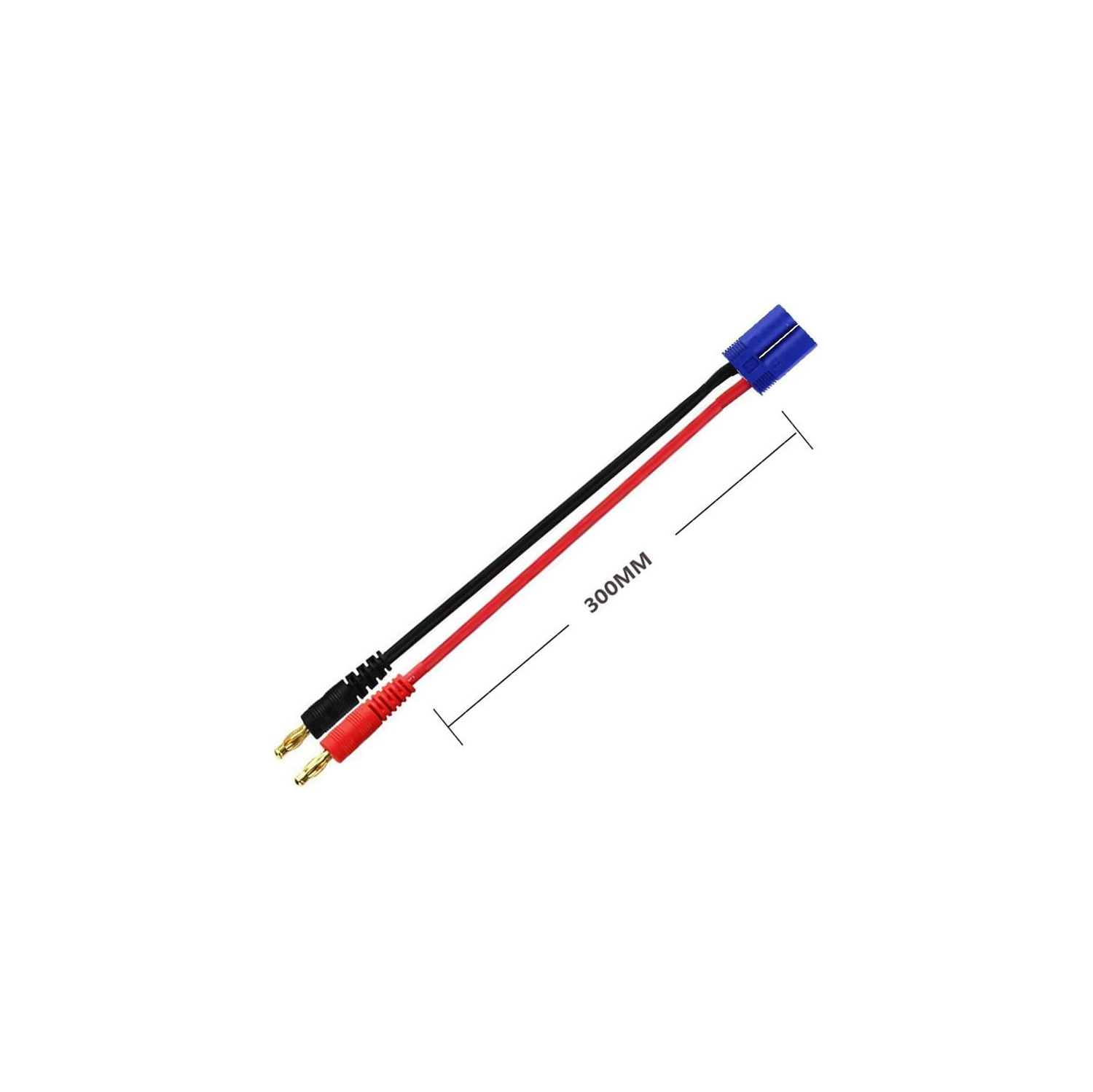 RC 2 pcs EC5 Male to 4.0mm Banana Connector with Silicone Cable Charger Wire Lipo Battery Connect Cable for FPV RC Power Supply
