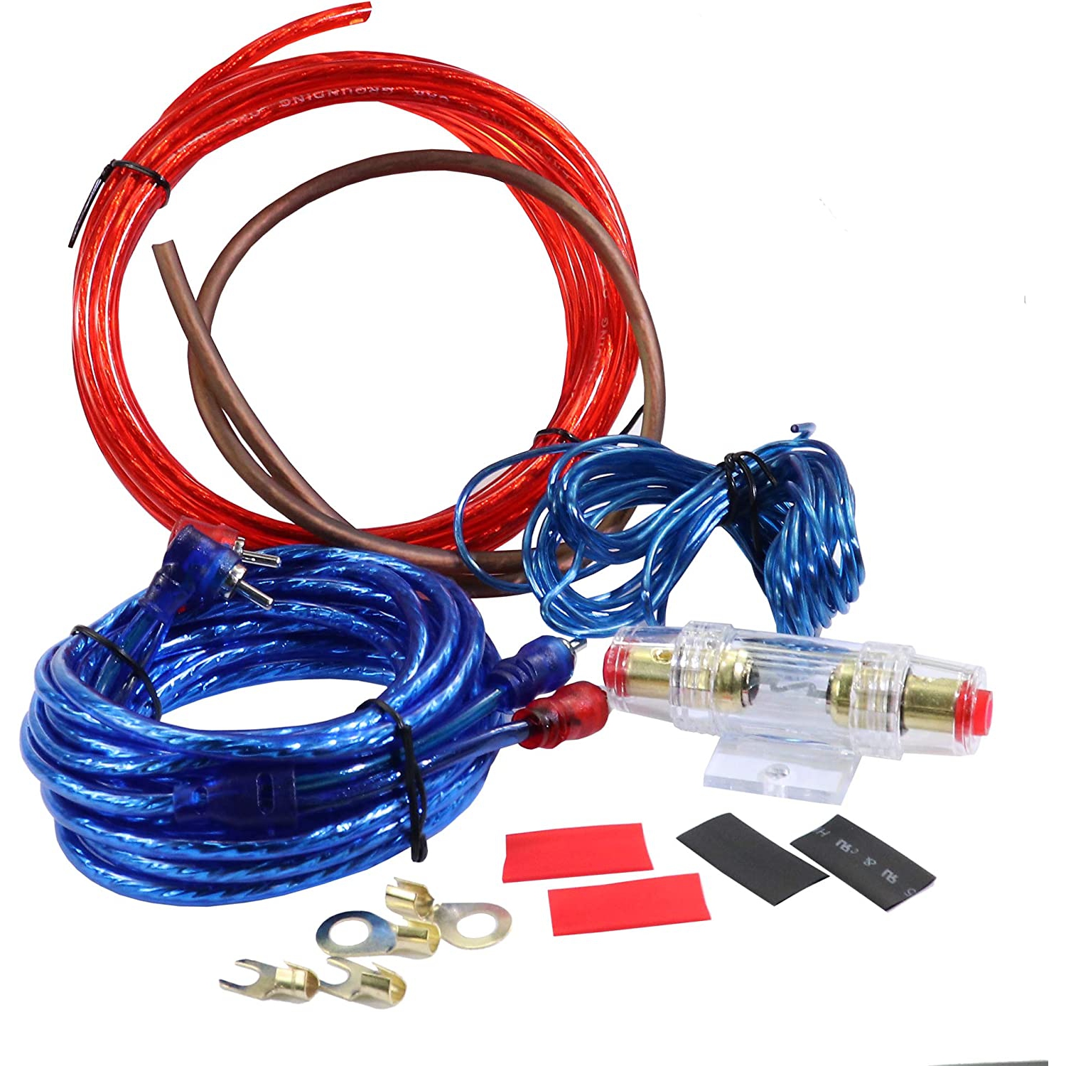 10 Gauge Amplifier Installation Wiring Kit – A Car Amplifier Wiring Kit Helps You Make Connections and Brings Power to Your Radio, Subwoofers and