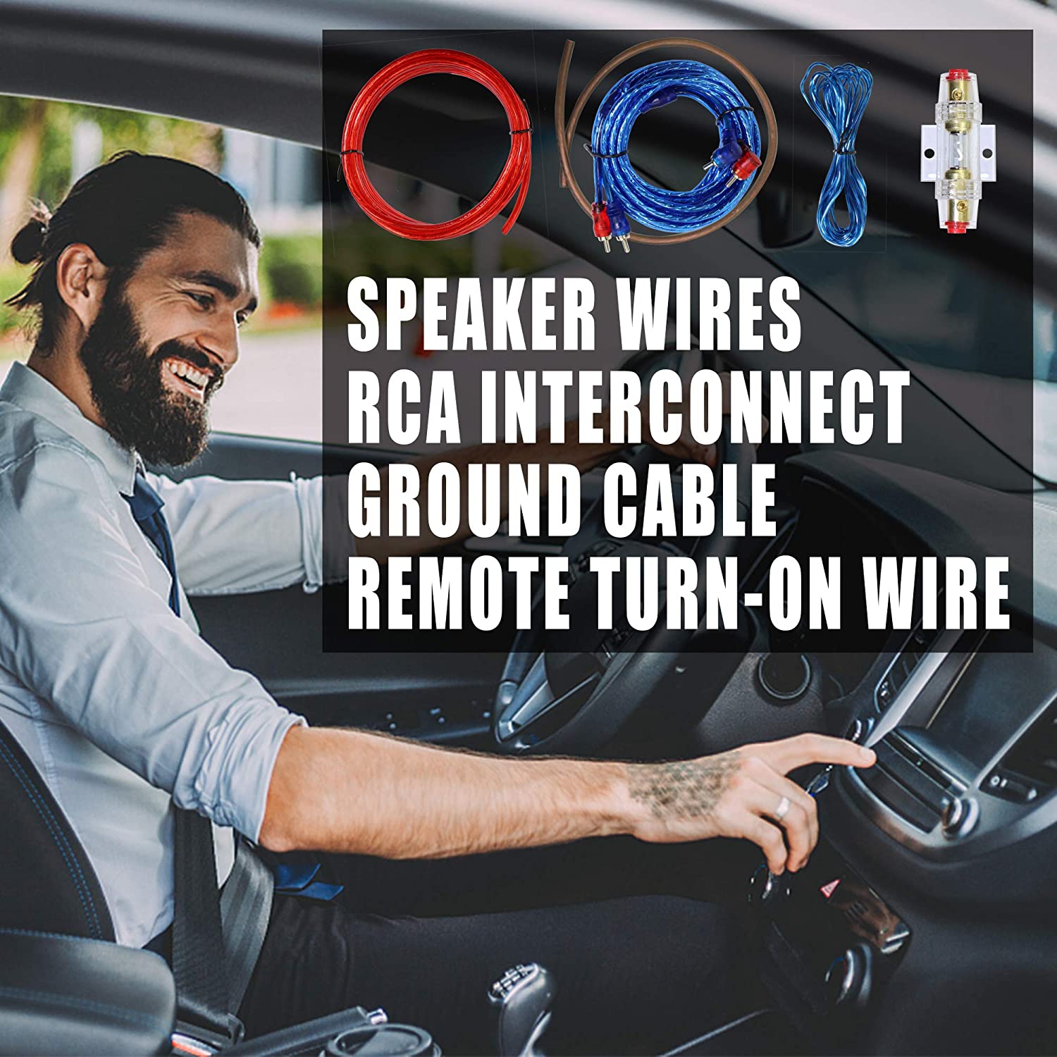 10 Gauge Amplifier Installation Wiring Kit – A Car Amplifier Wiring Kit Helps You Make Connections and Brings Power to Your Radio, Subwoofers and