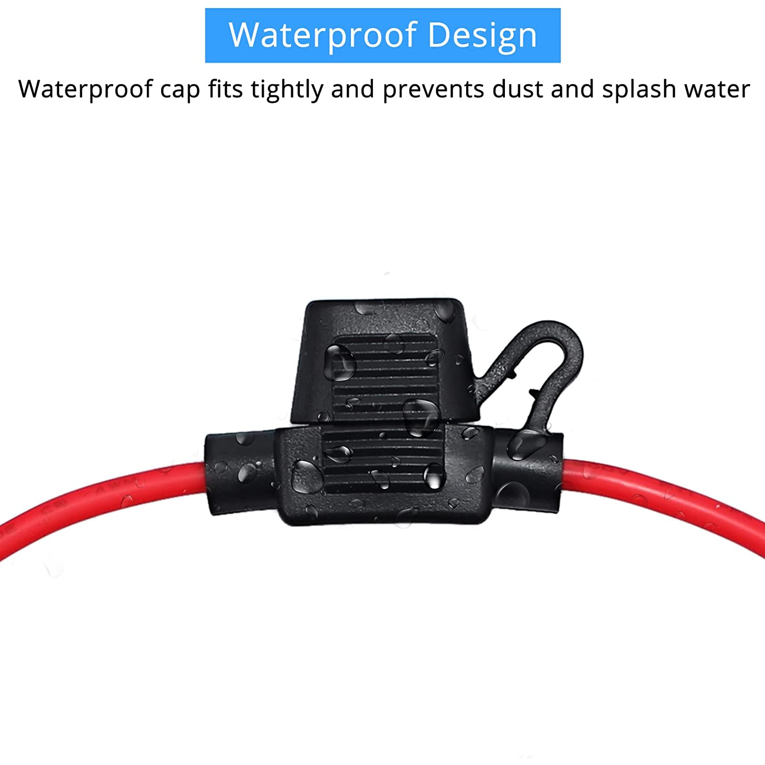 10PCS Inline Fuse Holder ATM Waterproof Mini Blade Automotive Wire Fuse Holder 14 AWG for 12V 20A Fuses Car Boat RV