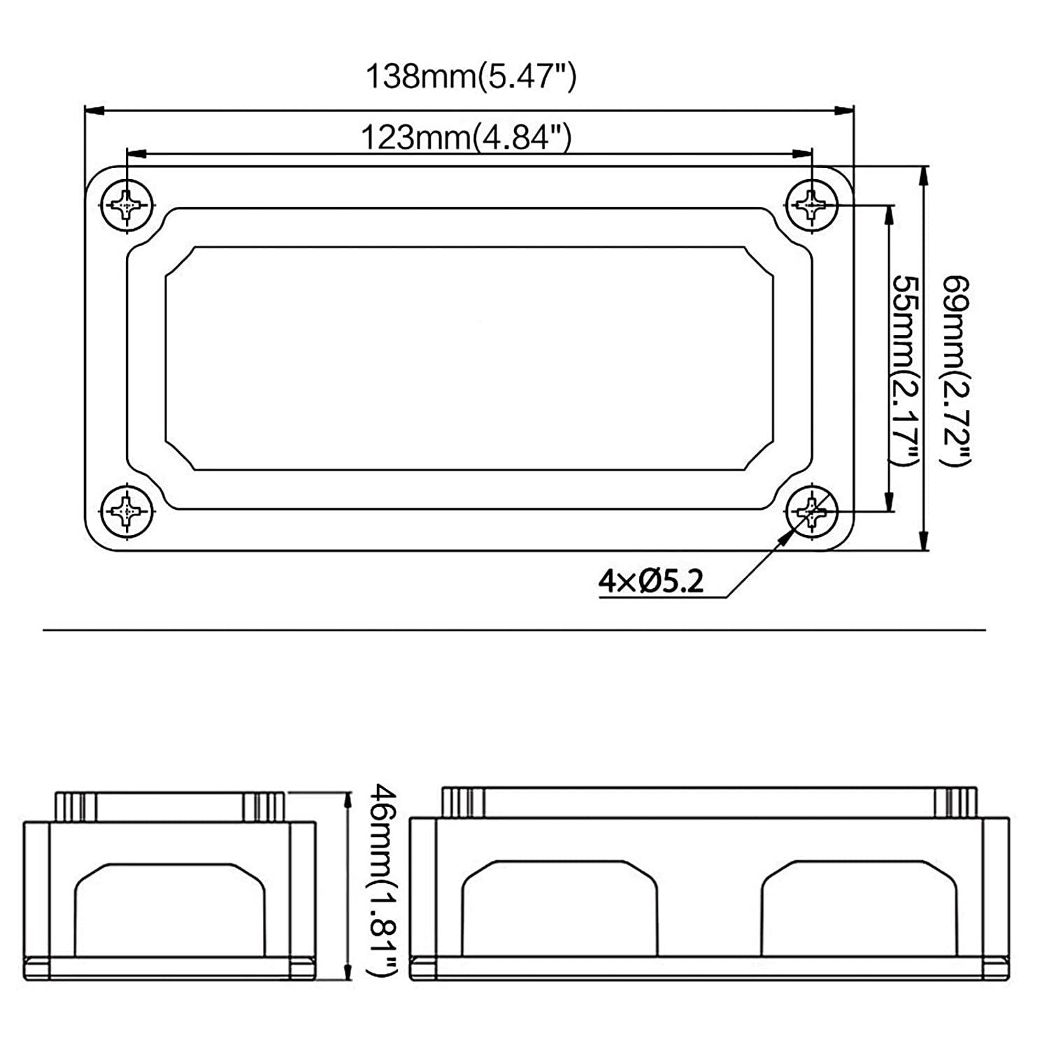 2 PCS 300A Bus Bar Box Heavy Duty Module Design Battery Power Distribution Junction Terminal Block with 4X M8(5/16') Copper Terminal Studs Marine