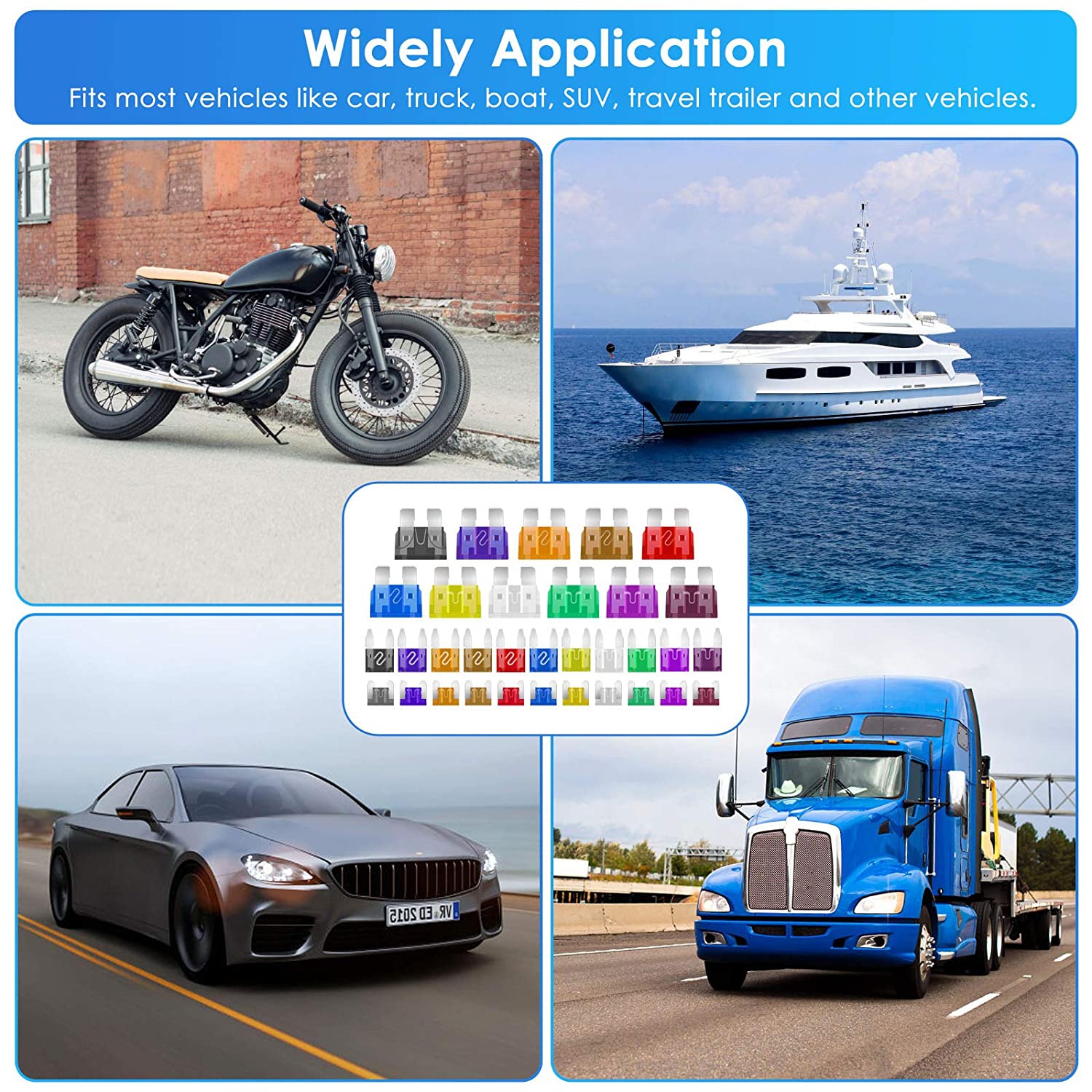 330 PCS Car Fuses Assortment Kit,Car Blade Fuses Set with Fuses Puller - Standard & Small & Mini Size(2A/3A/5A/7.5A/10A/15A/20A/25A/30A/35A/40A) Car