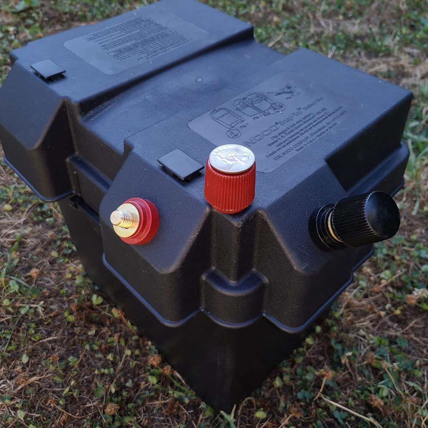 Copper Battery Terminal Stud Connector, M8 8mm Remote Battery Binding Power Junction Post Block Terminal Kit, 2 Pack