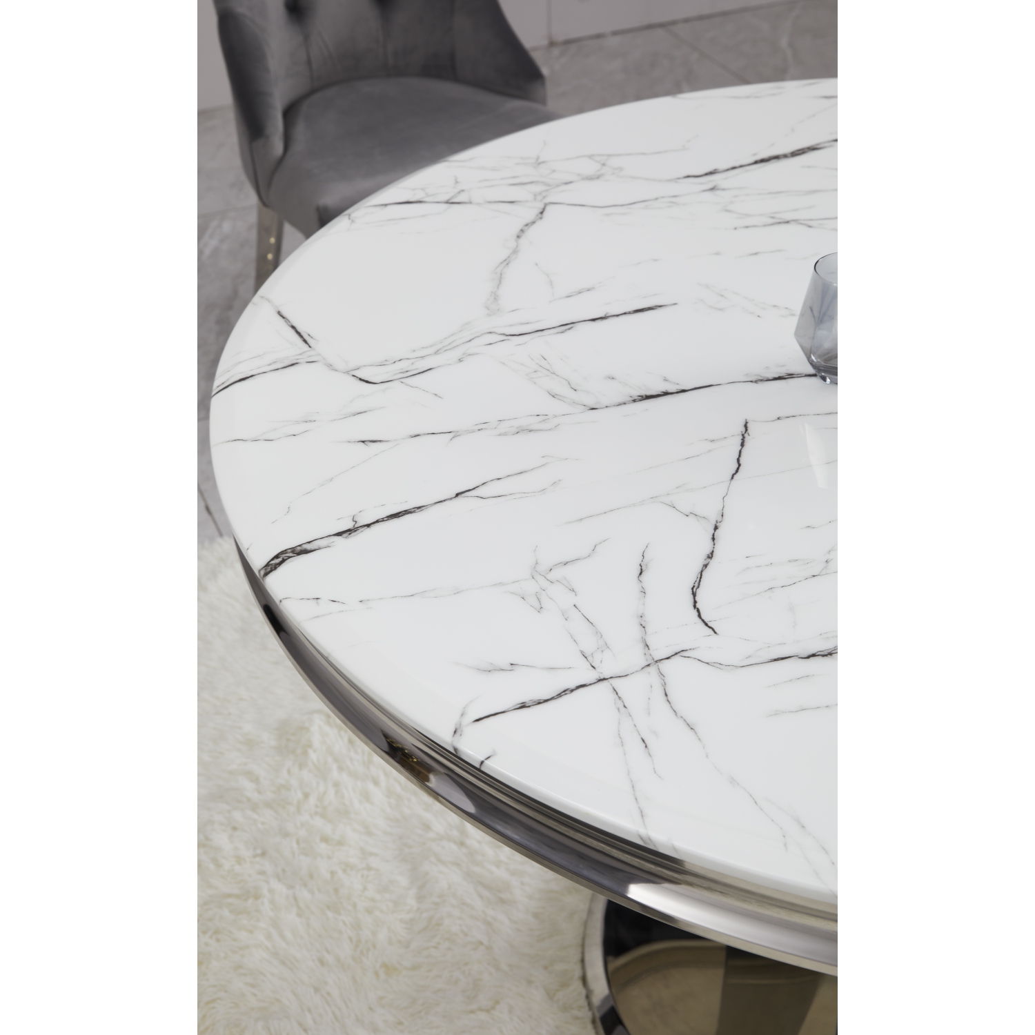 Lotus Marble Dining Table Only - Free shipping in Ontario