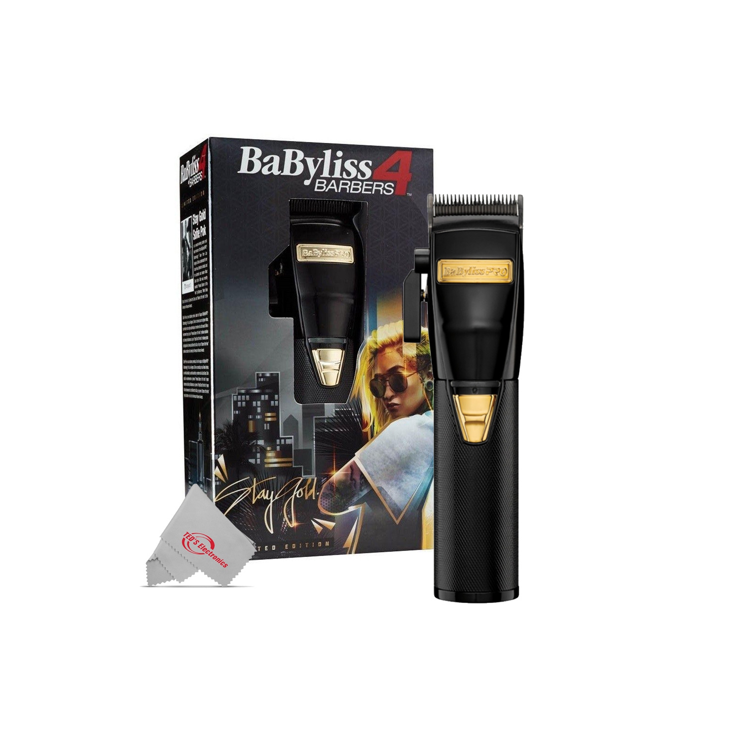 BaByliss PRO Black Cordless Clipper FX870BN Black & Gold BlackFX - International Model