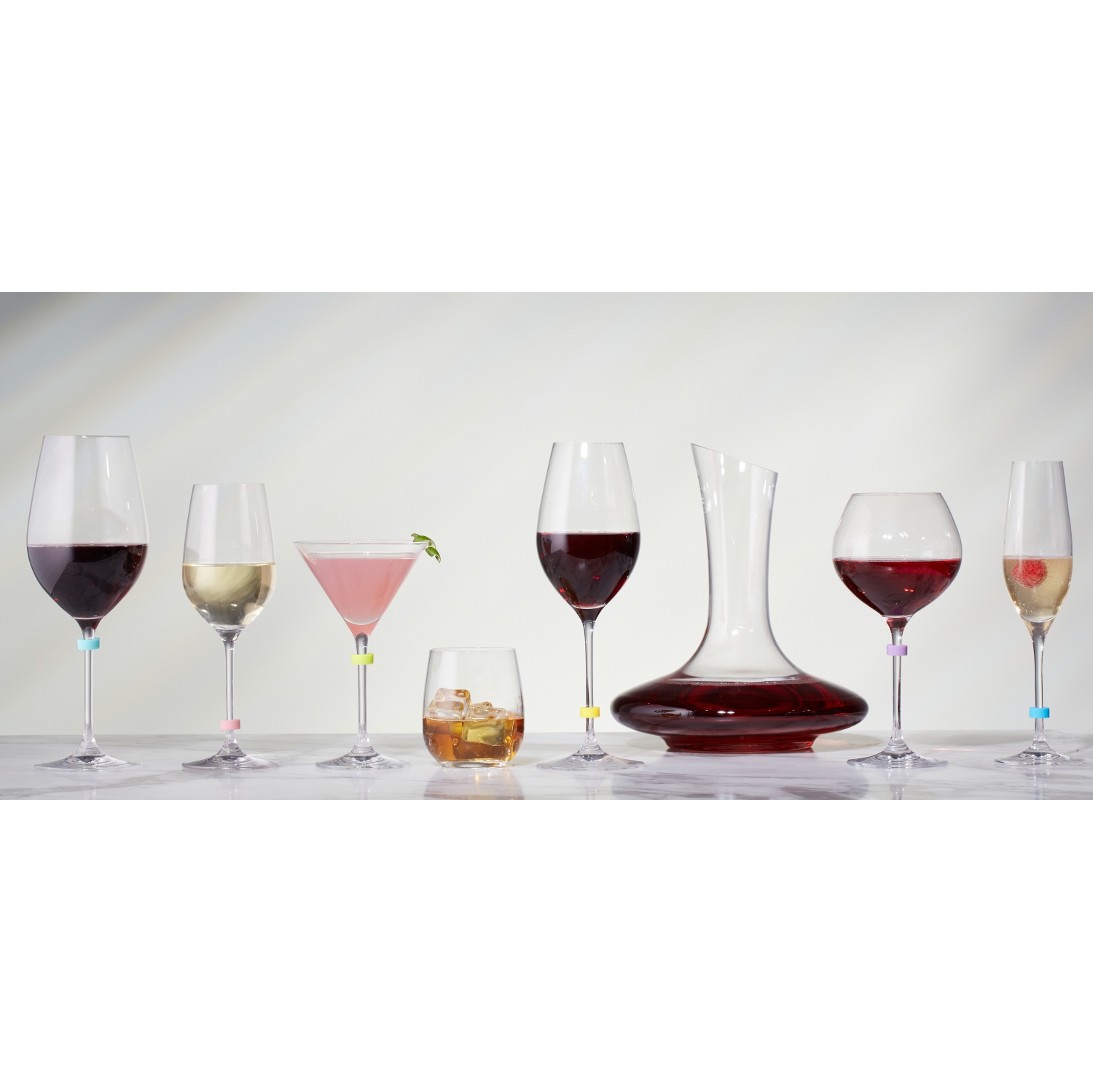 Galateo Signa Silicone Glass Markers/Charms - Set of 8